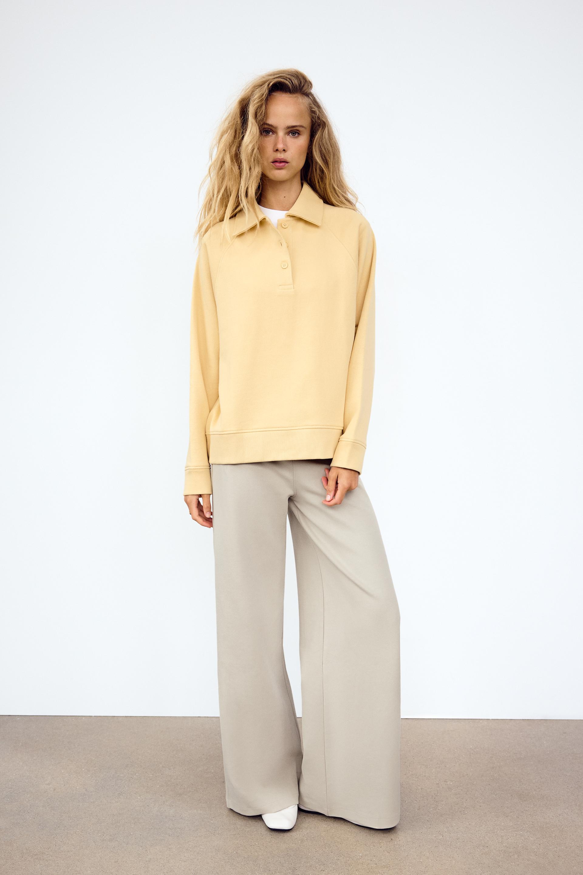 Yellow knit top