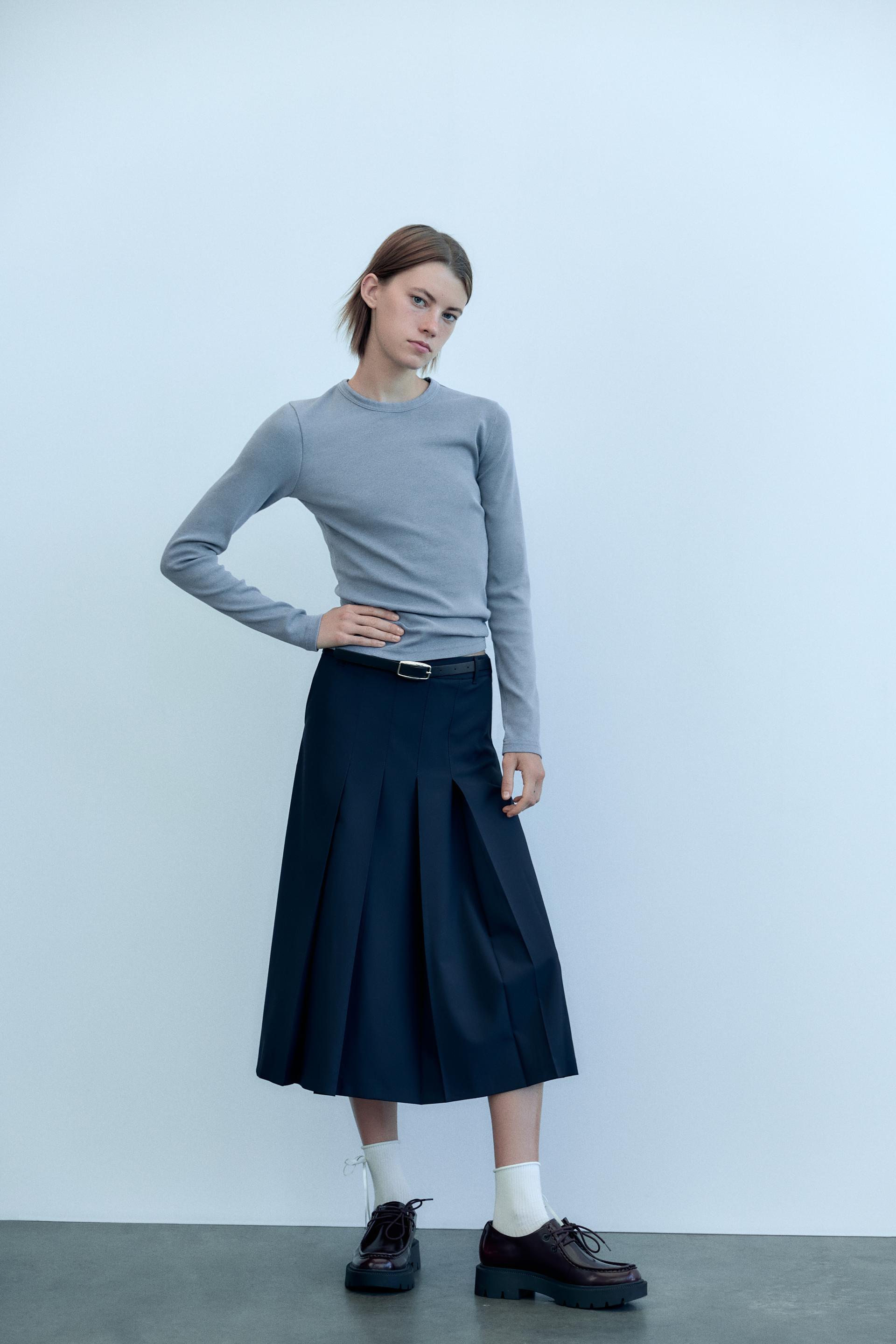 Long sleeve ribbed top