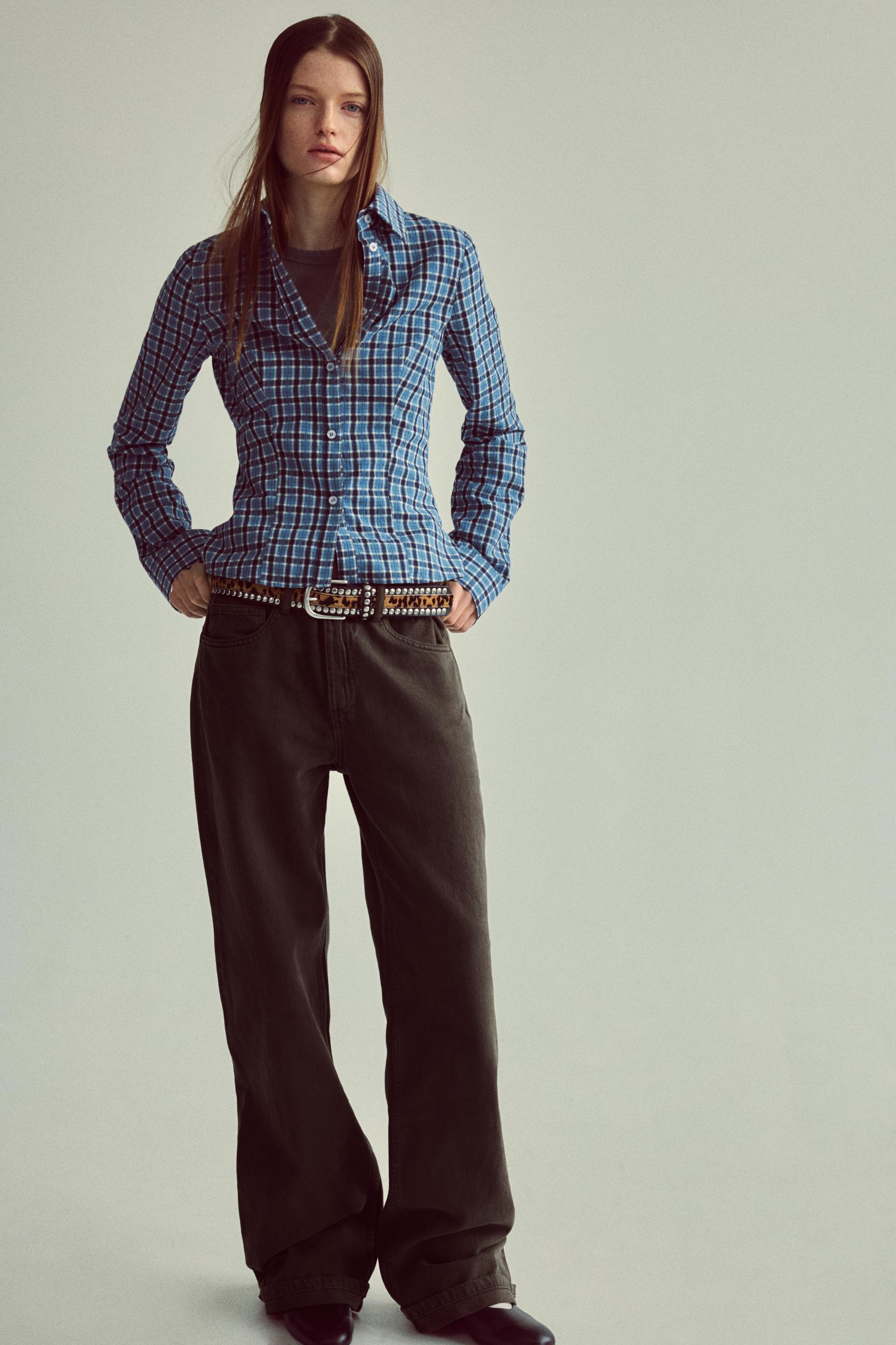 Fitted checked shirt