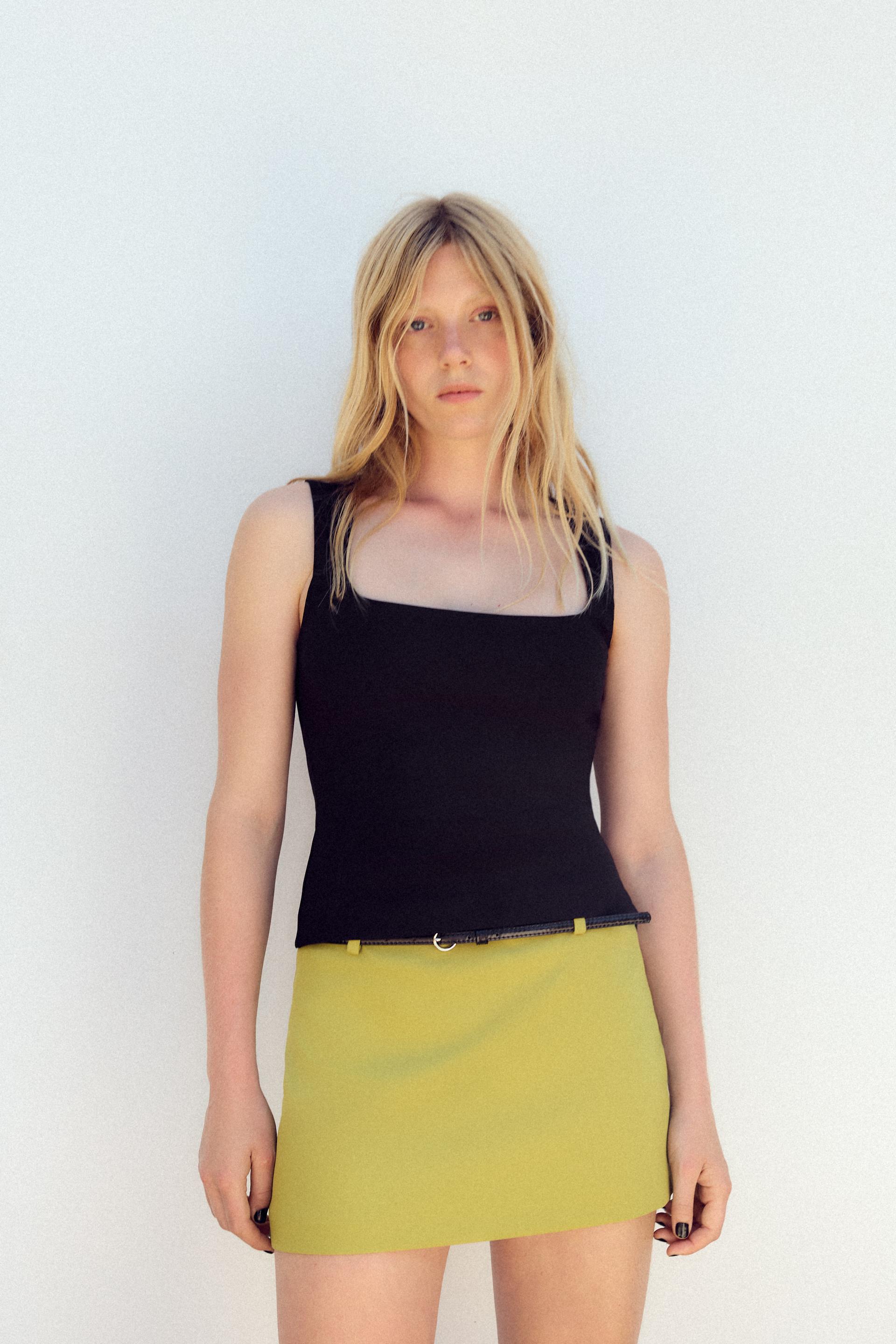 Stretch square neck top