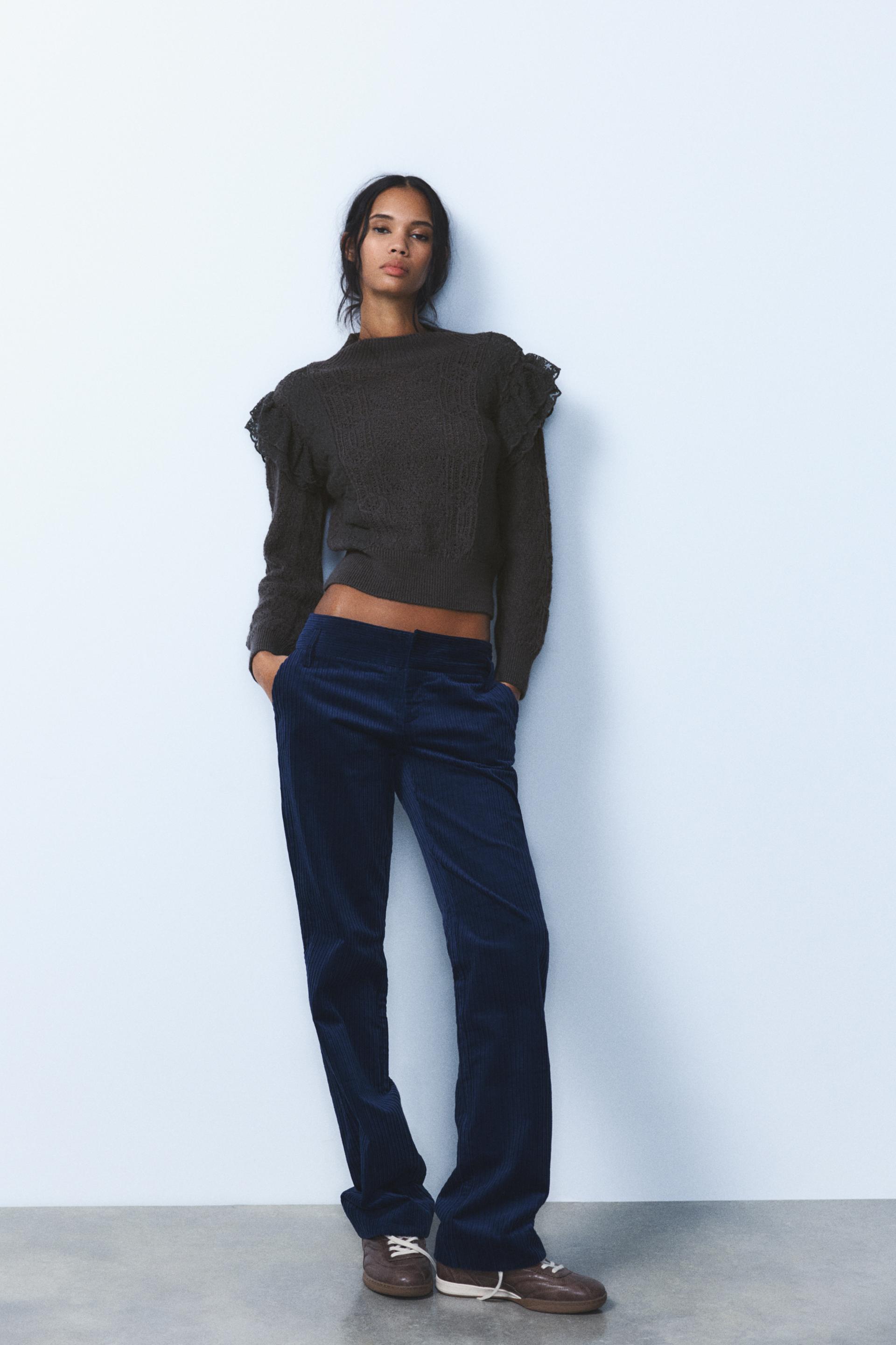 Straight fit corduroy trousers