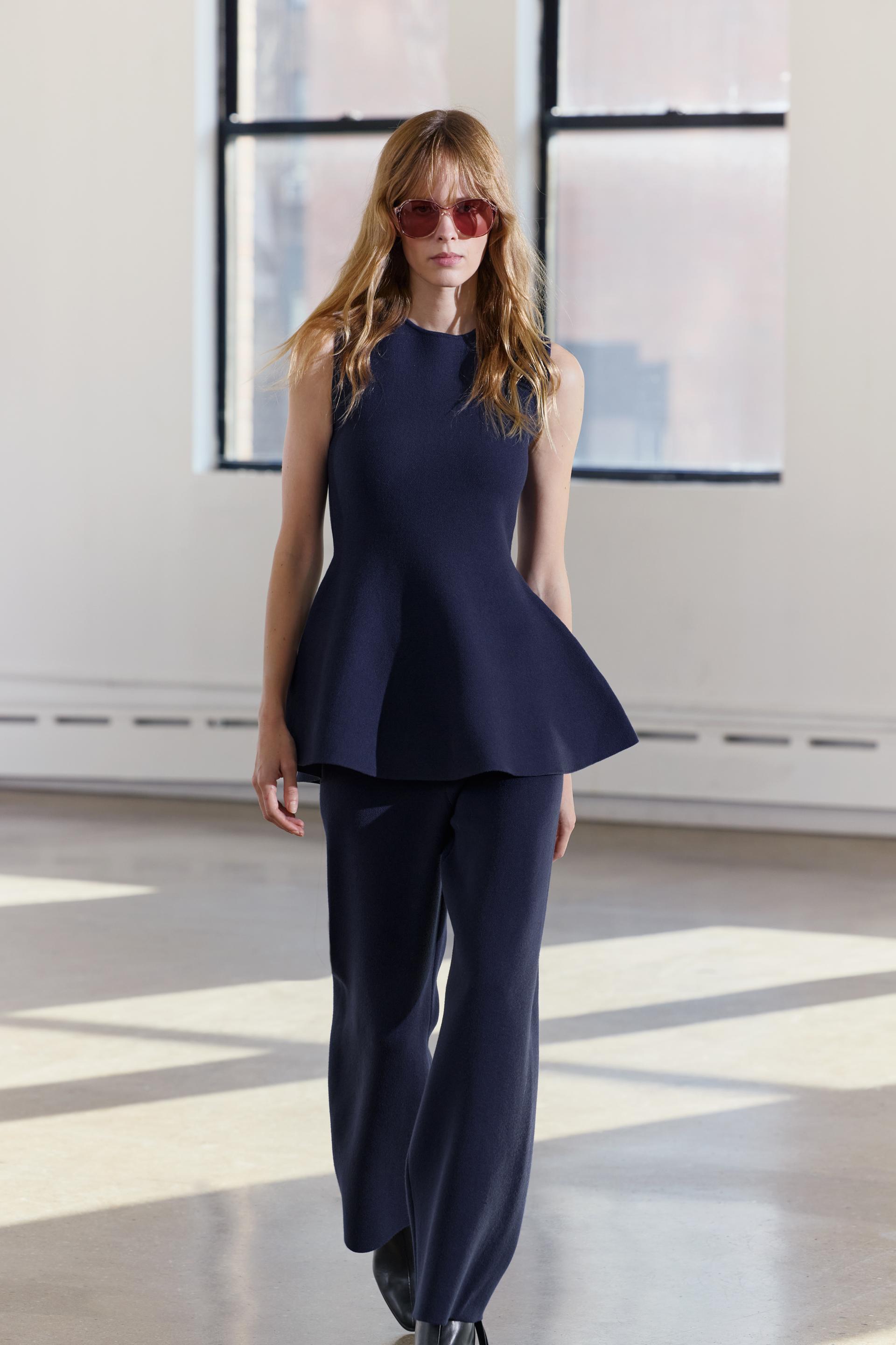 Peplum knit top