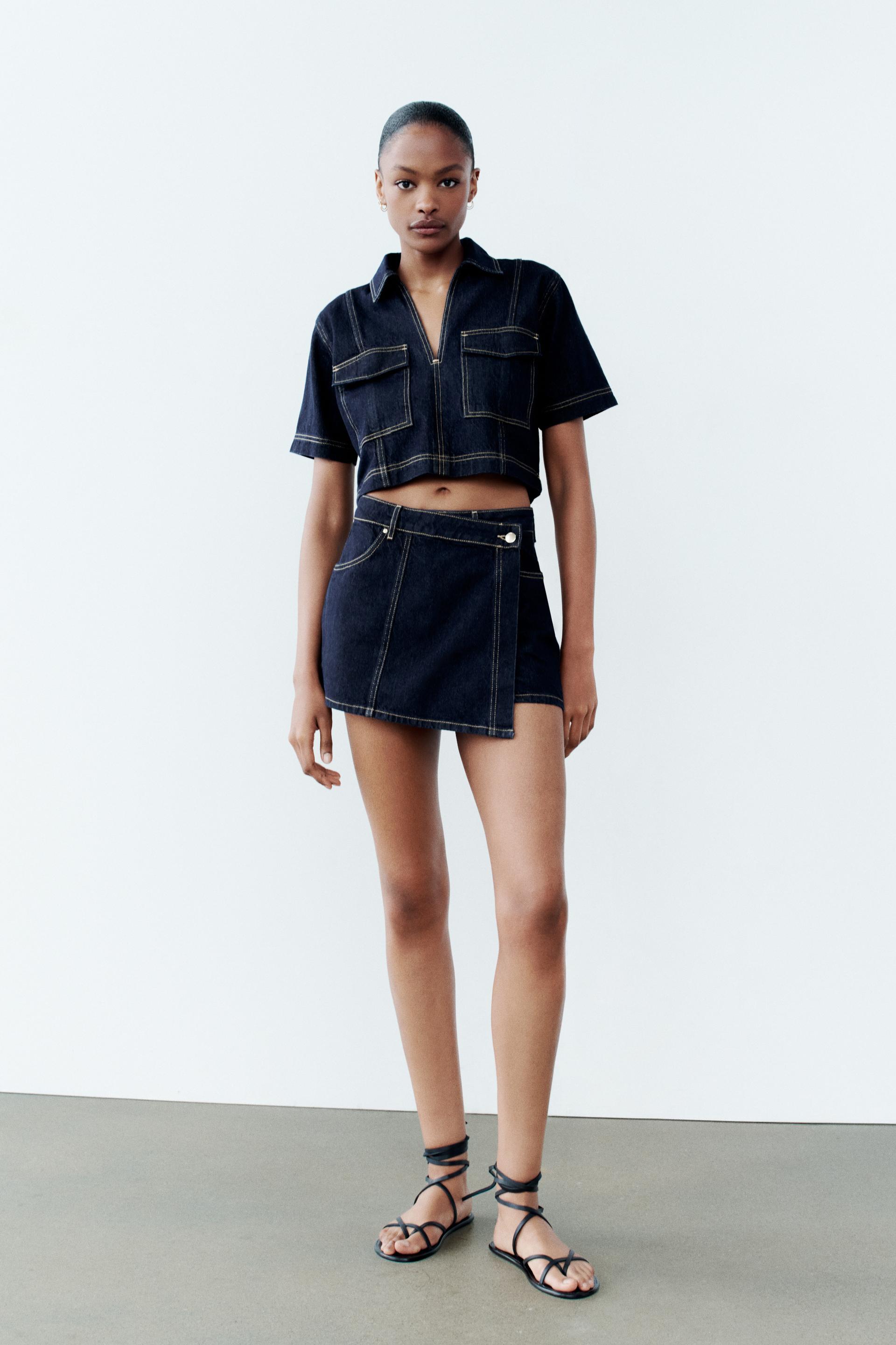 Z1975 Crossover denim skort