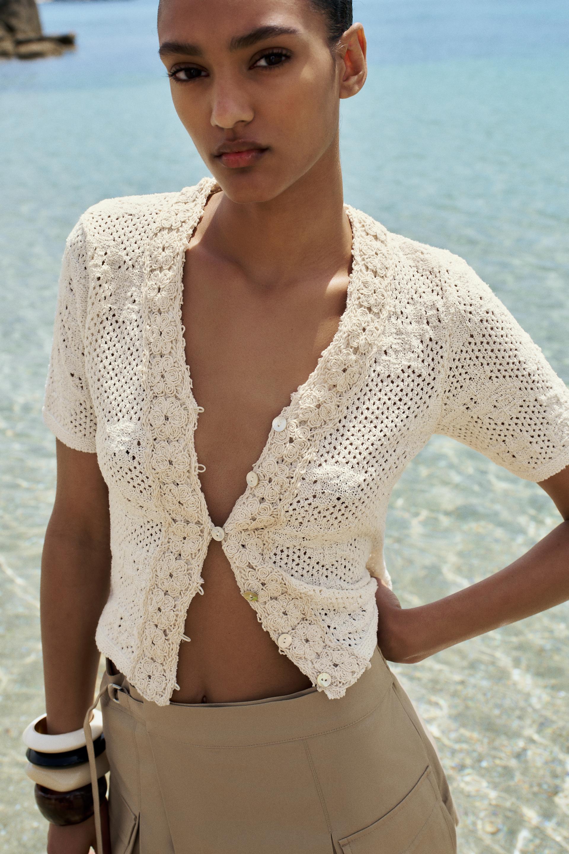 Romantic pointelle top