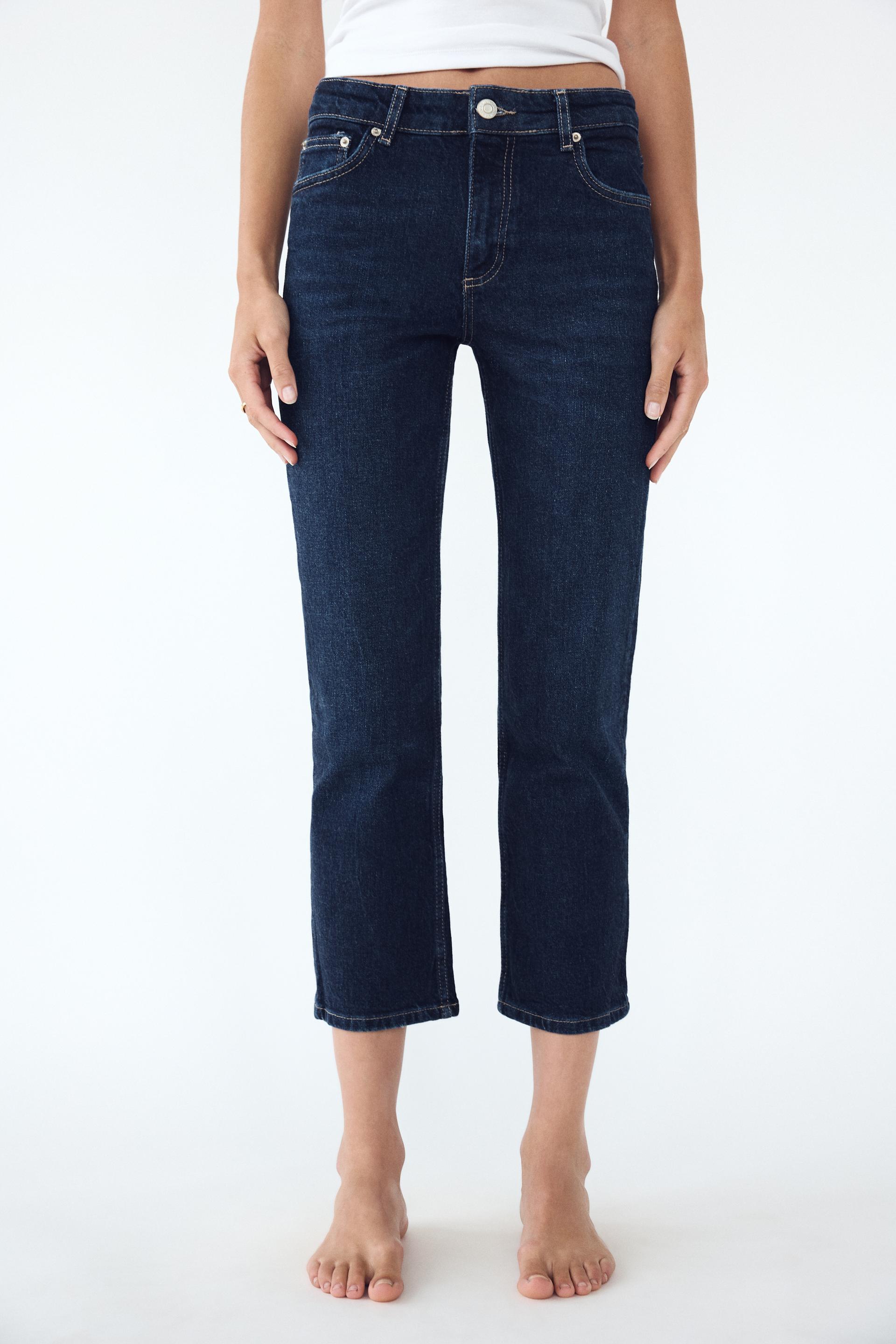 Telier Jeans Slim Crop Flare Tiro Medio de Zara