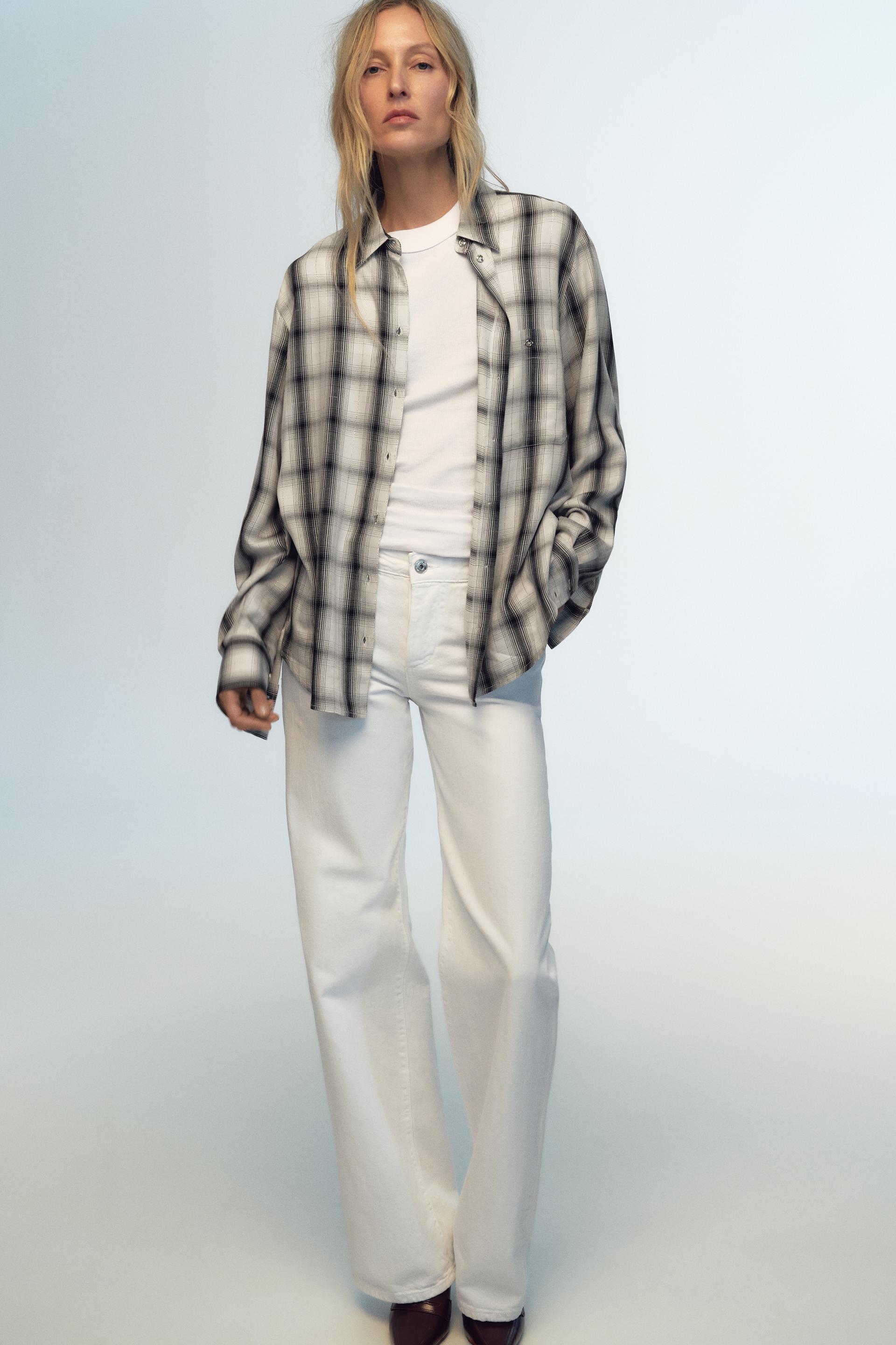 Oversize check shirt
