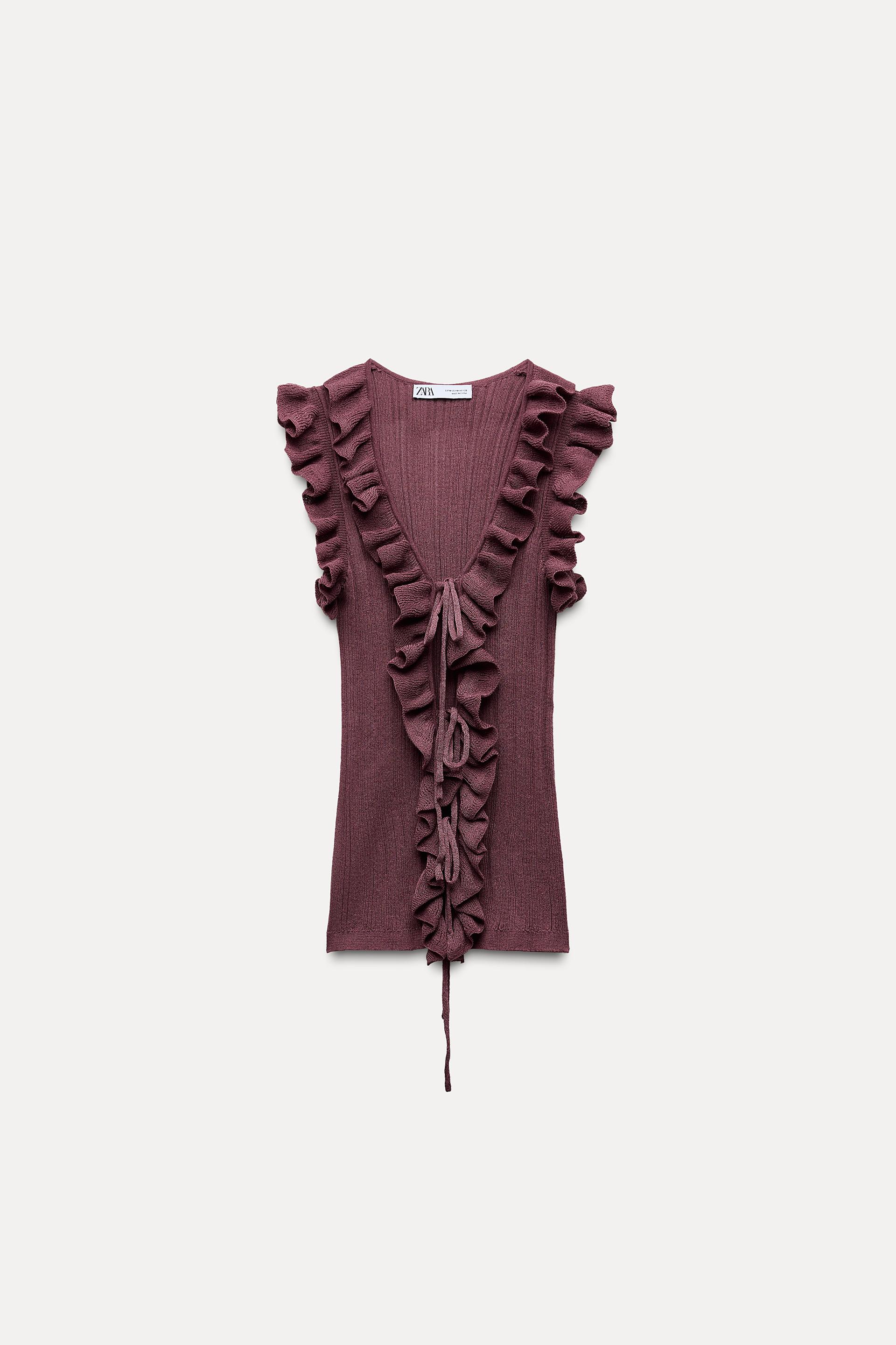 Knit ruffle top