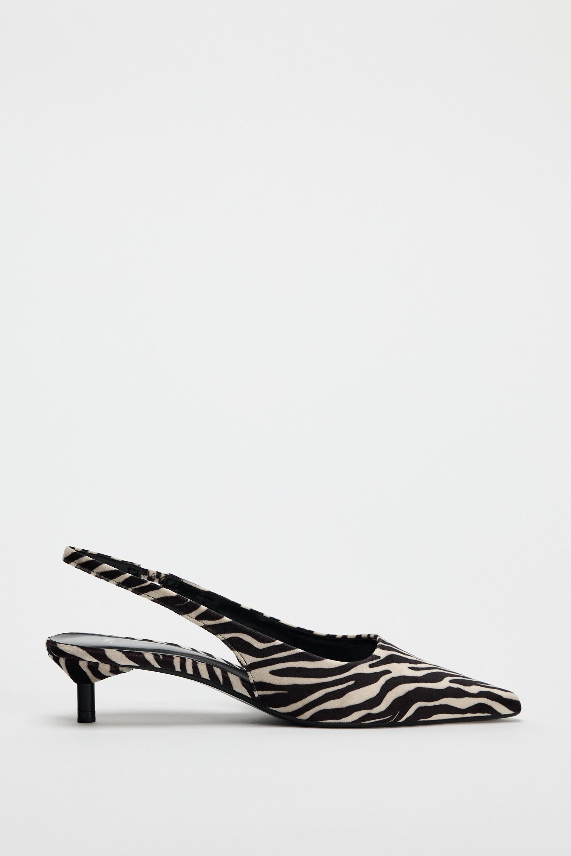 Animal print slingback