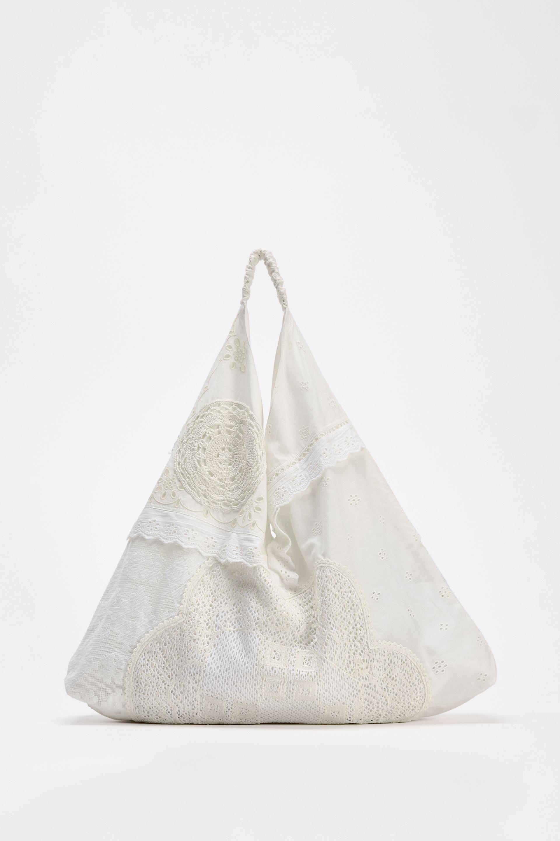 Embroidered Fabric Shoulder Bag