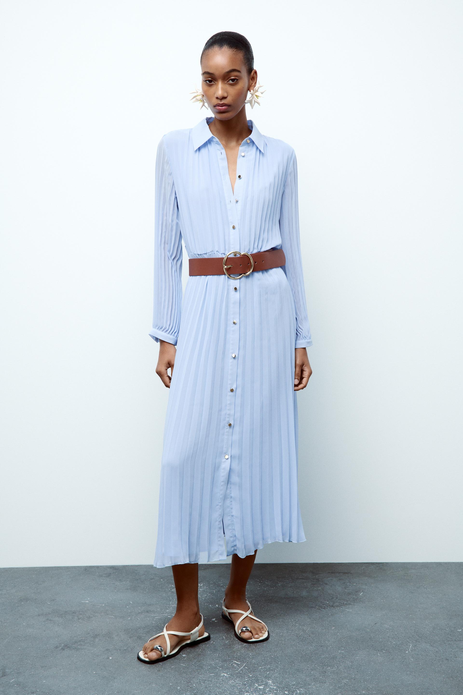 Telier Vestido Midi Plisado de Zara - Main Image