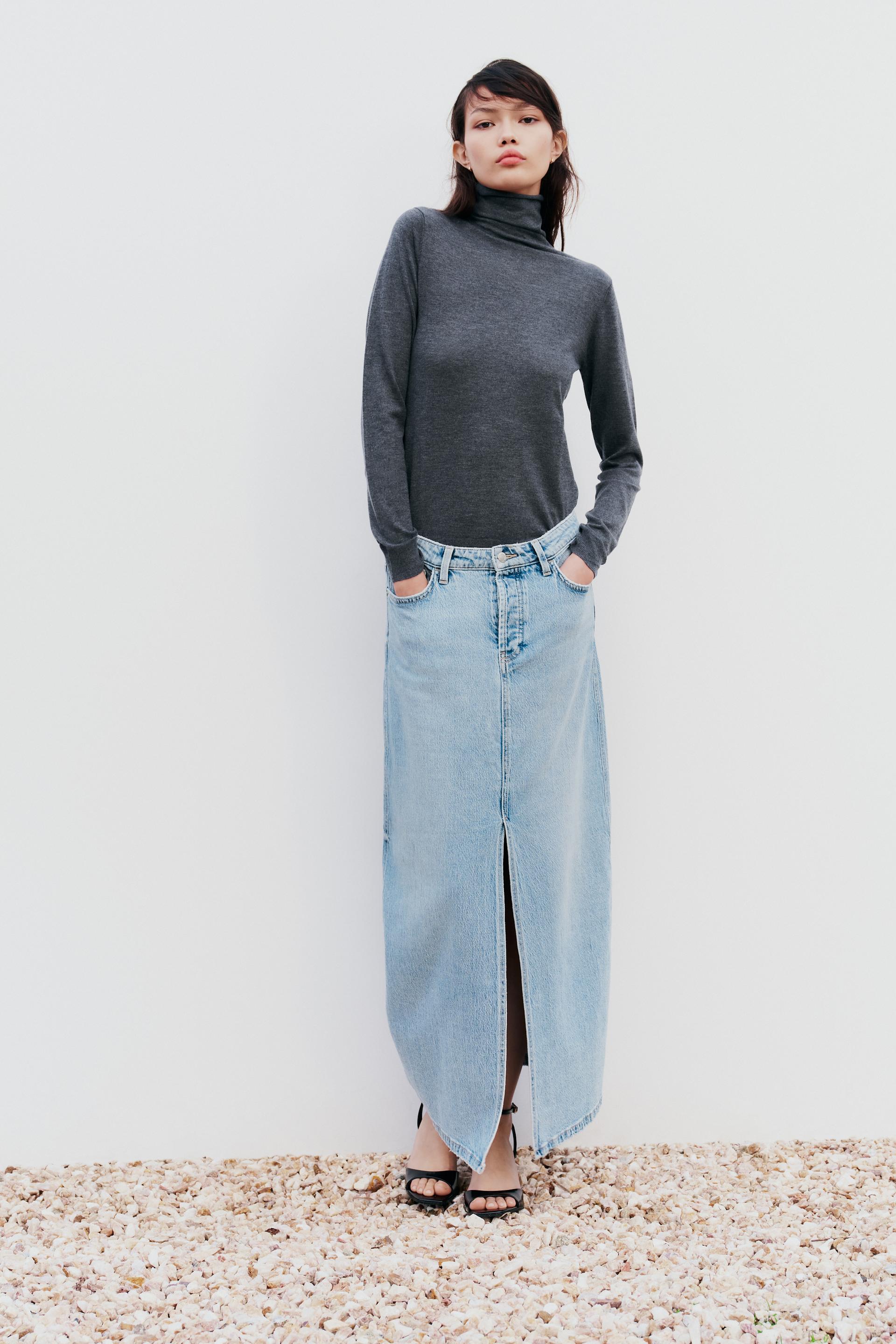 Z1975 denim midi skirt