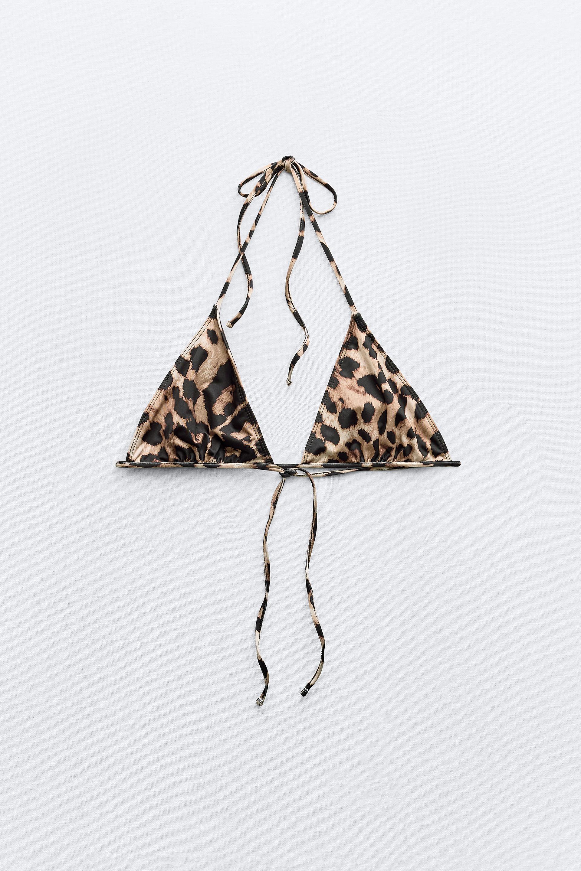 Triangle animal bikini top