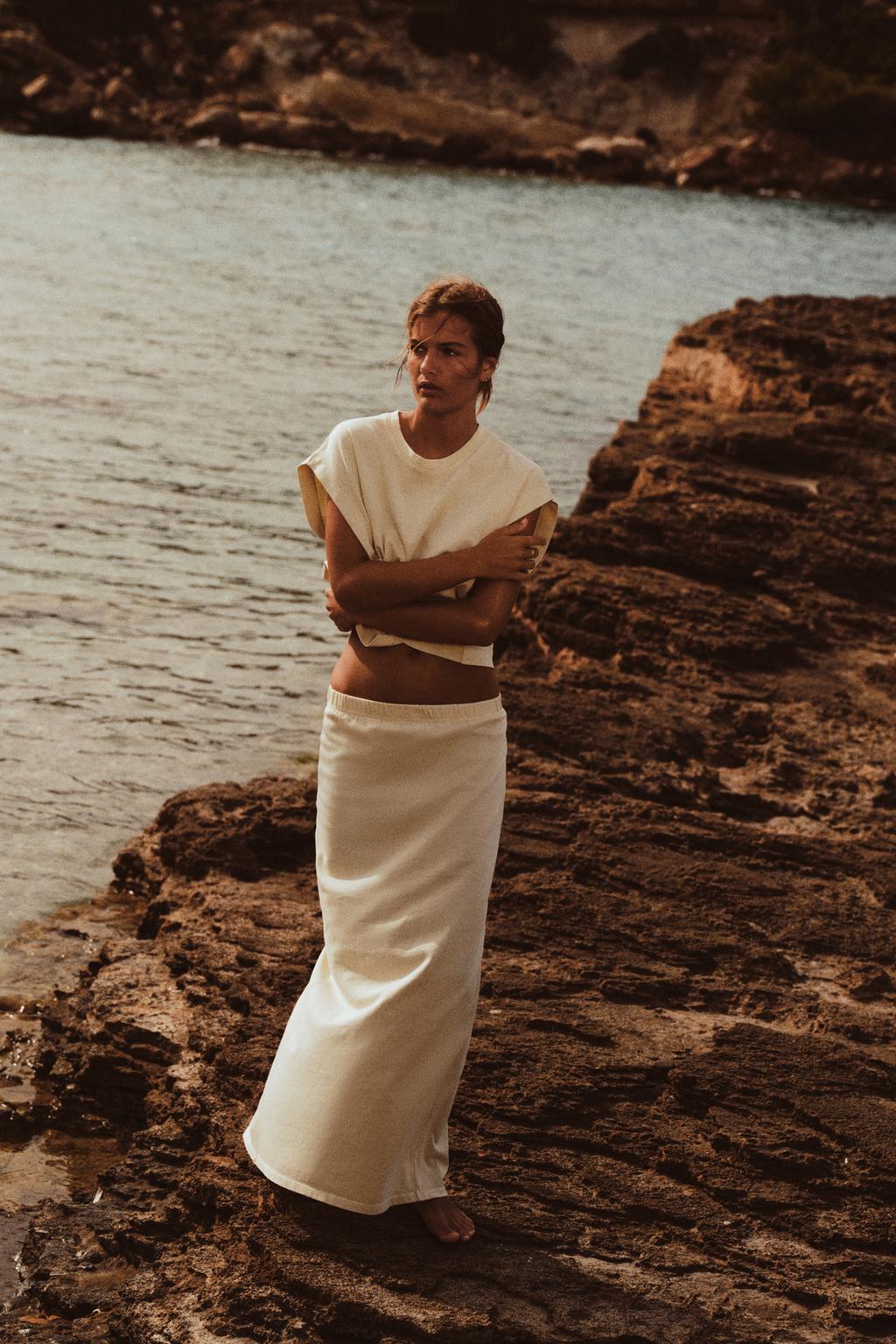 Long cotton skirt