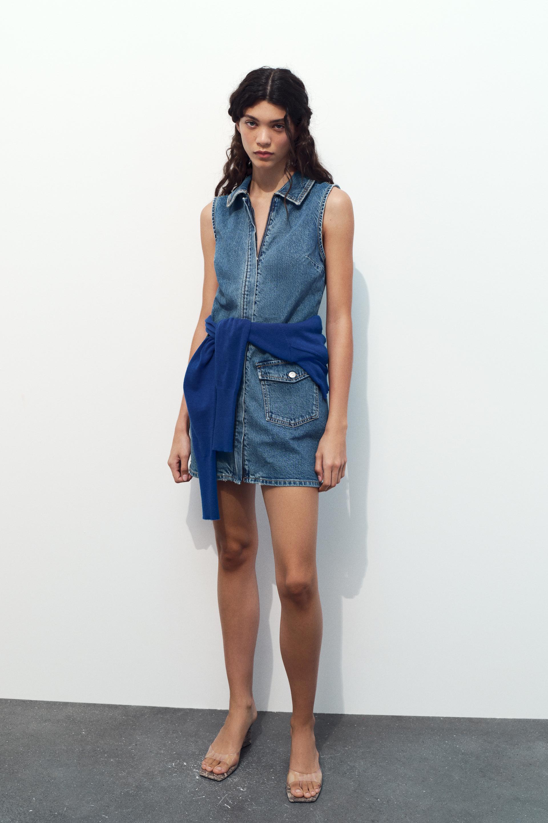 Patterned Denim Dress