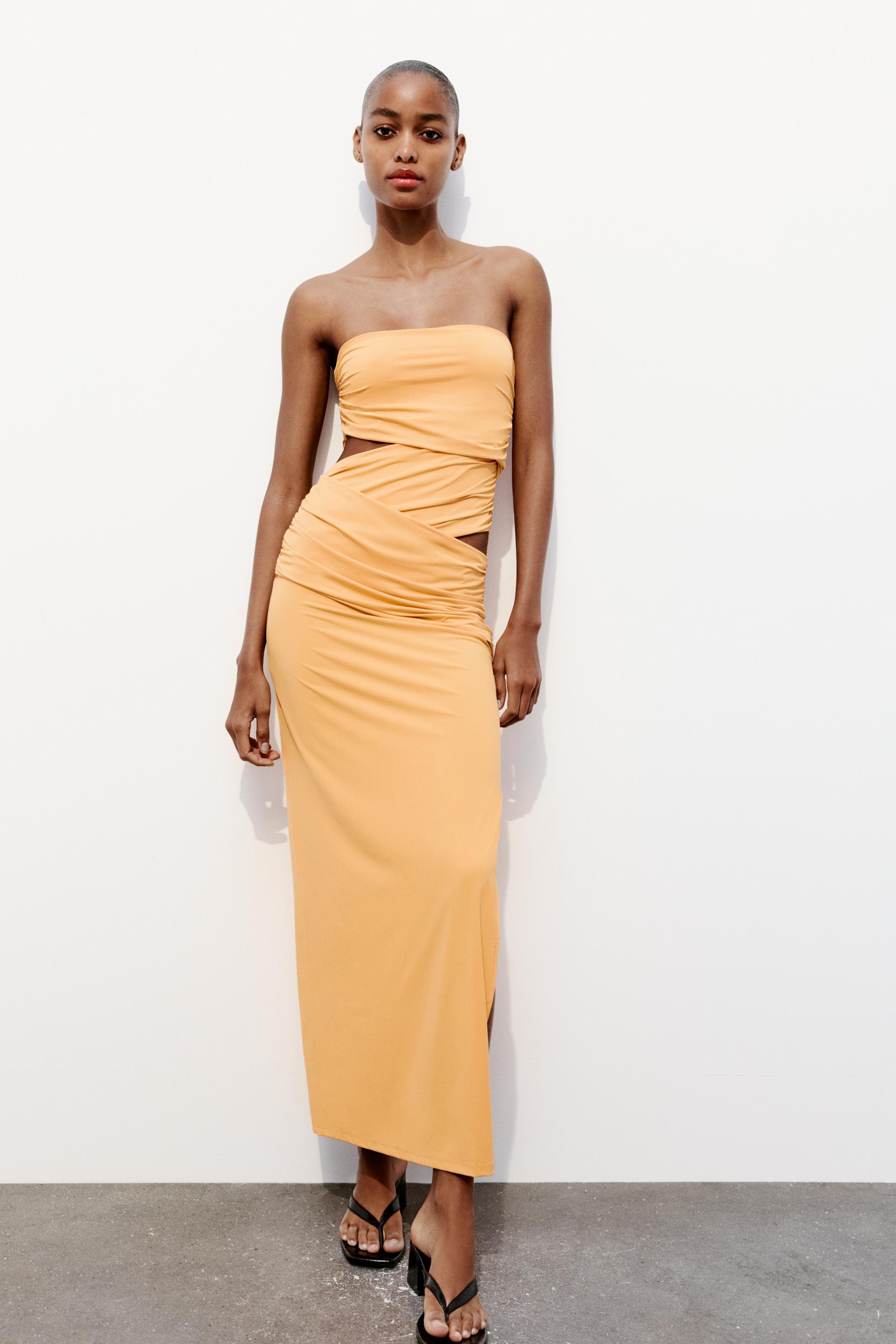 Cut-out polyamide dress