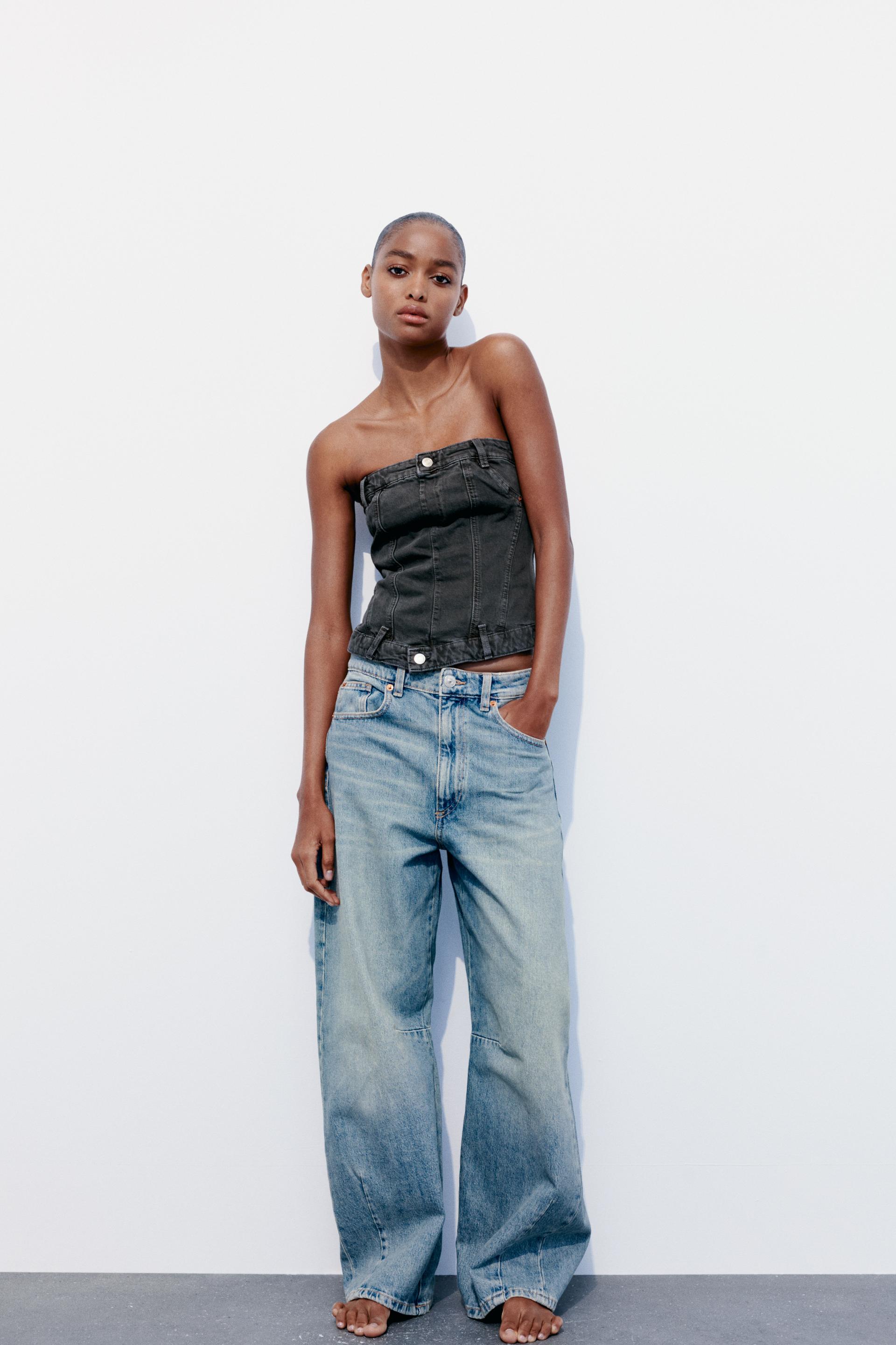 Denim Corset-Inspired Top