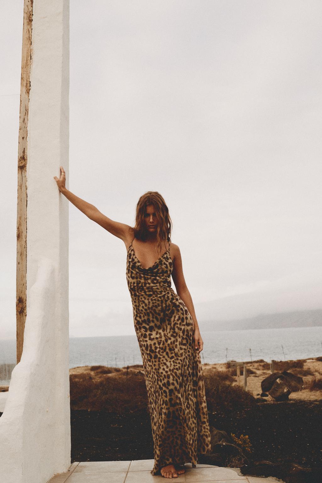 Patterned tulle dress