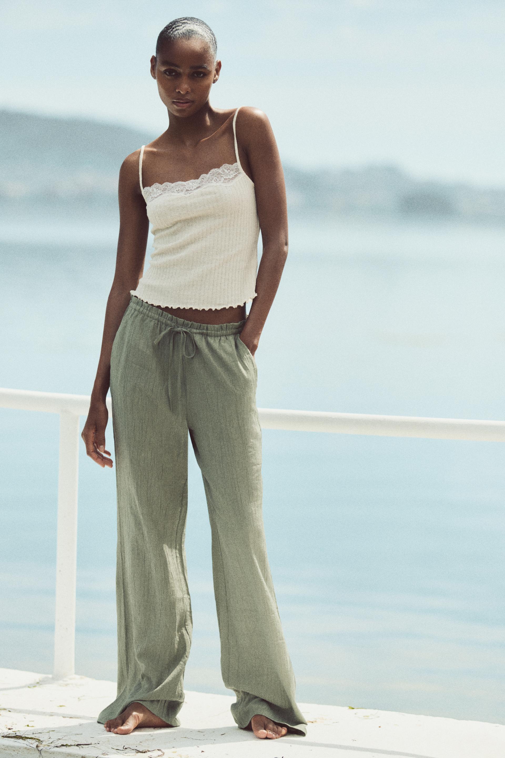 Textured trousers