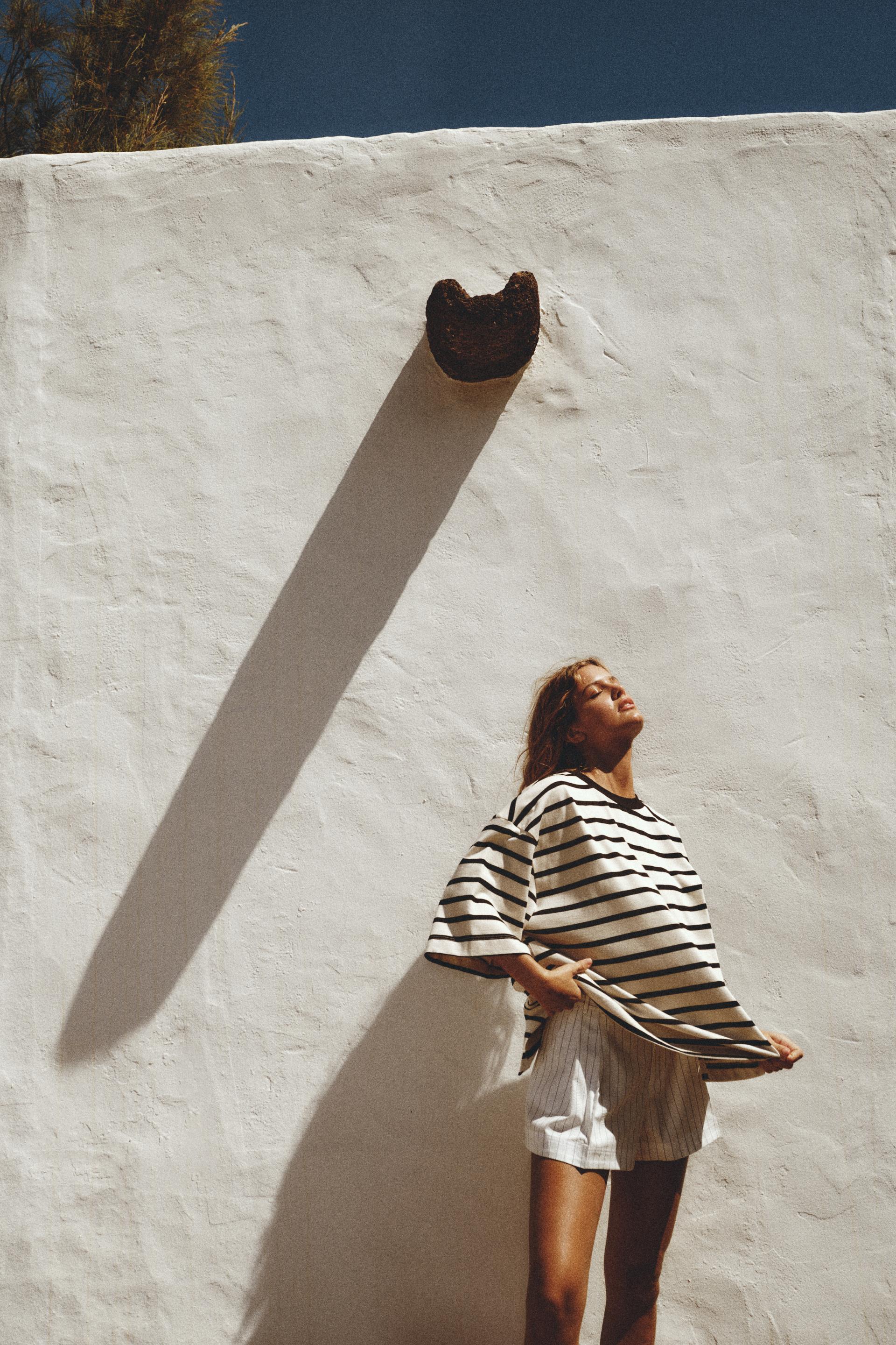 Oversize striped top