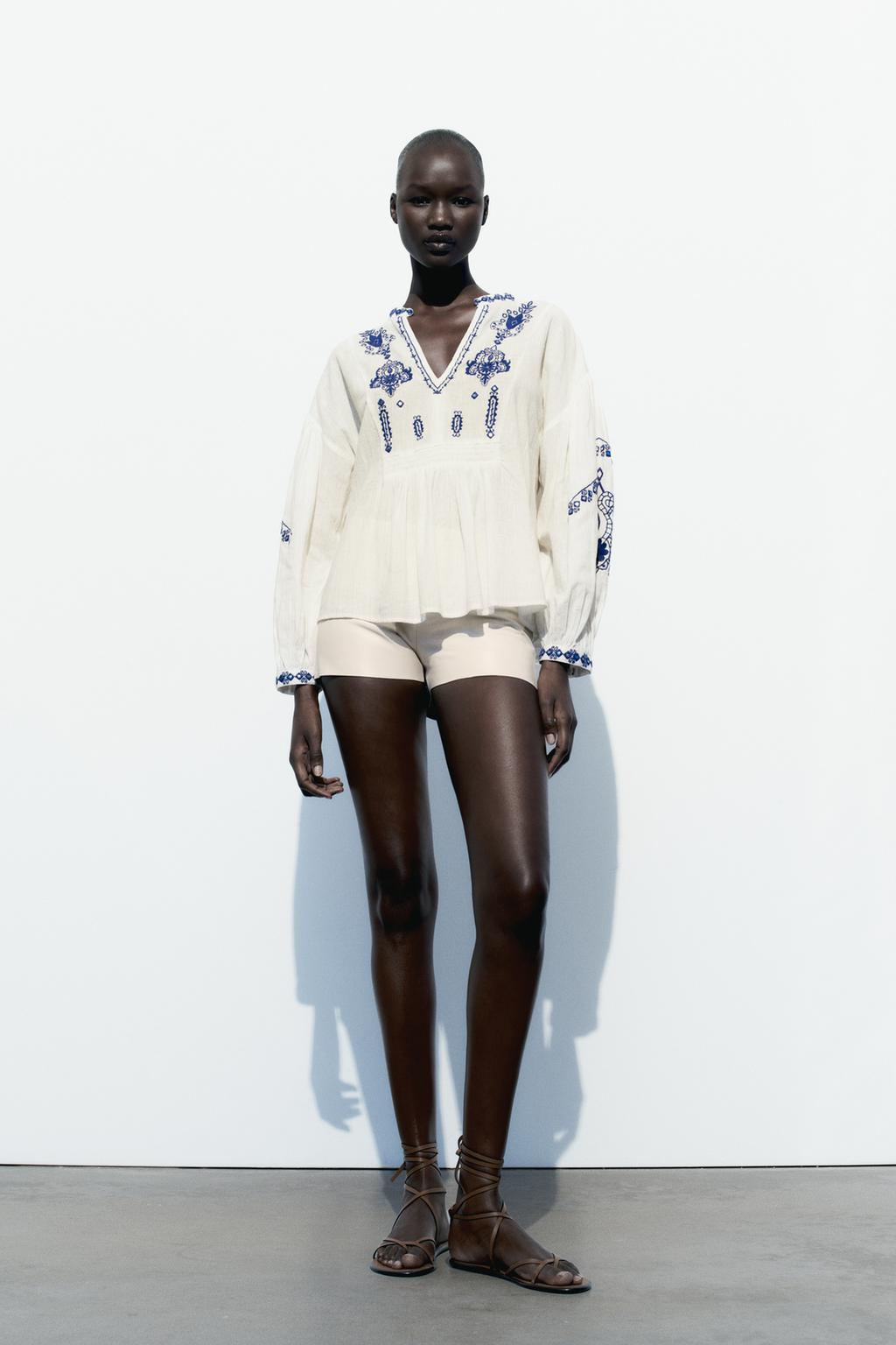 Embroidered Beaded Blouse
