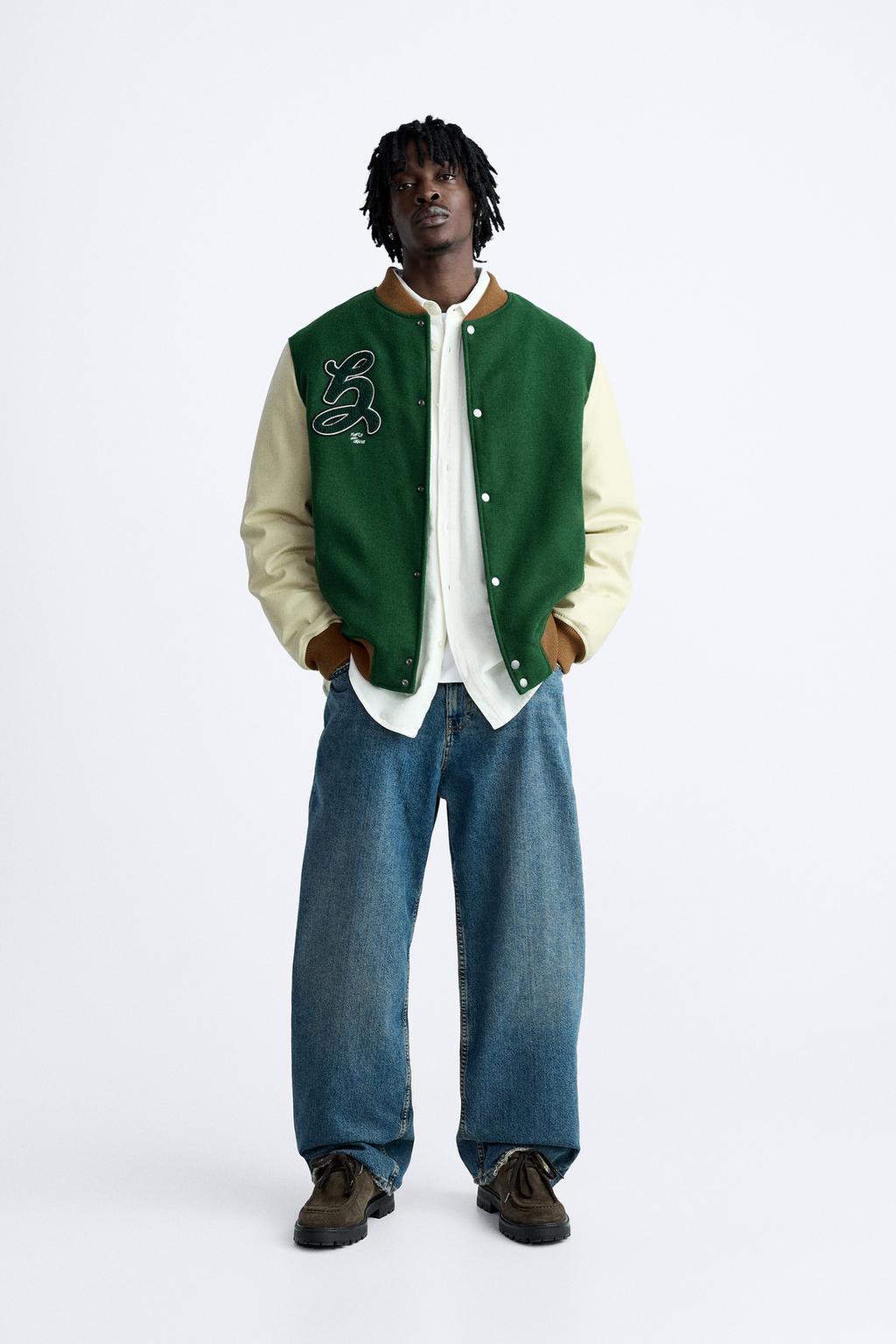Pilot jacket with patches