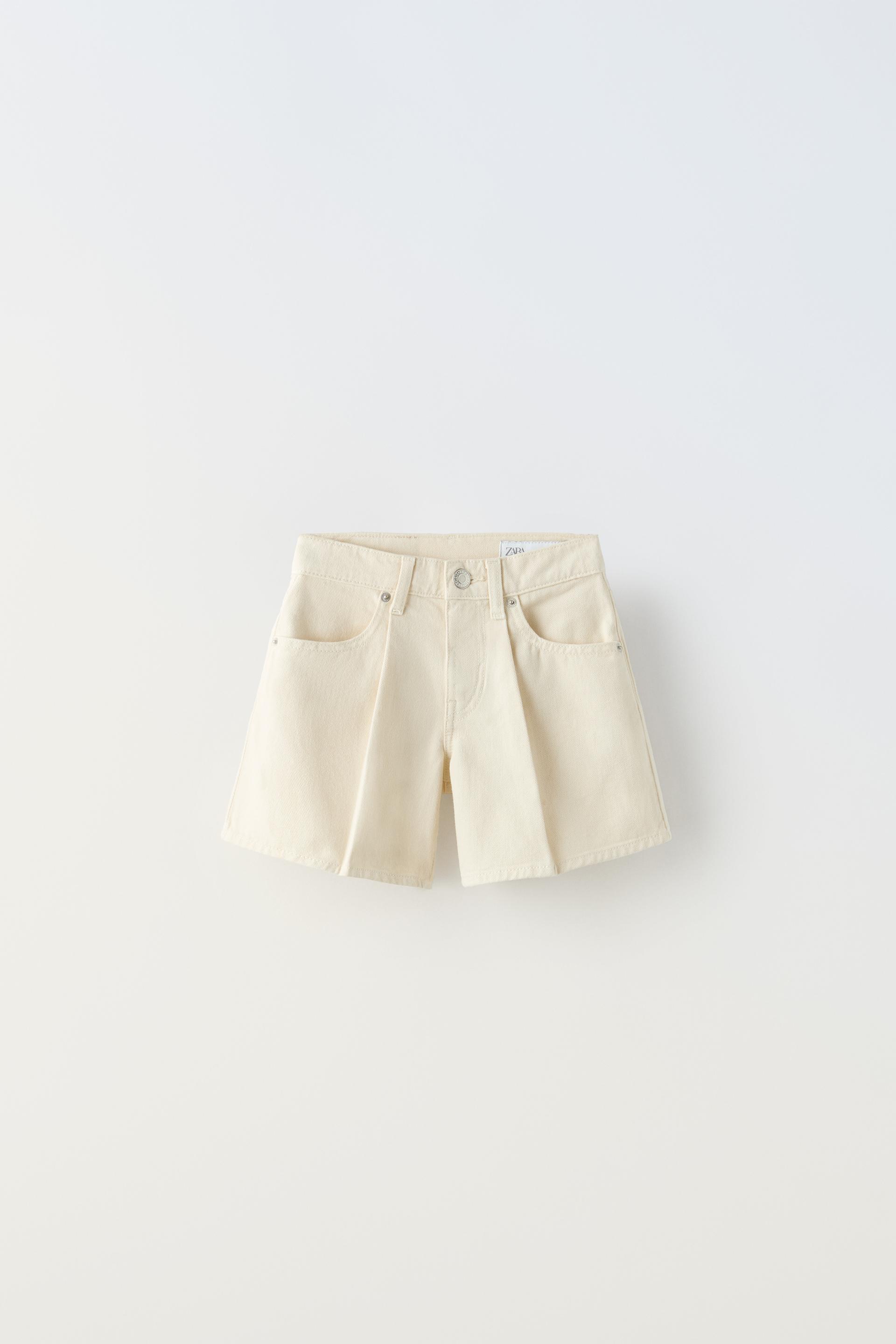 Ecru denim shorts