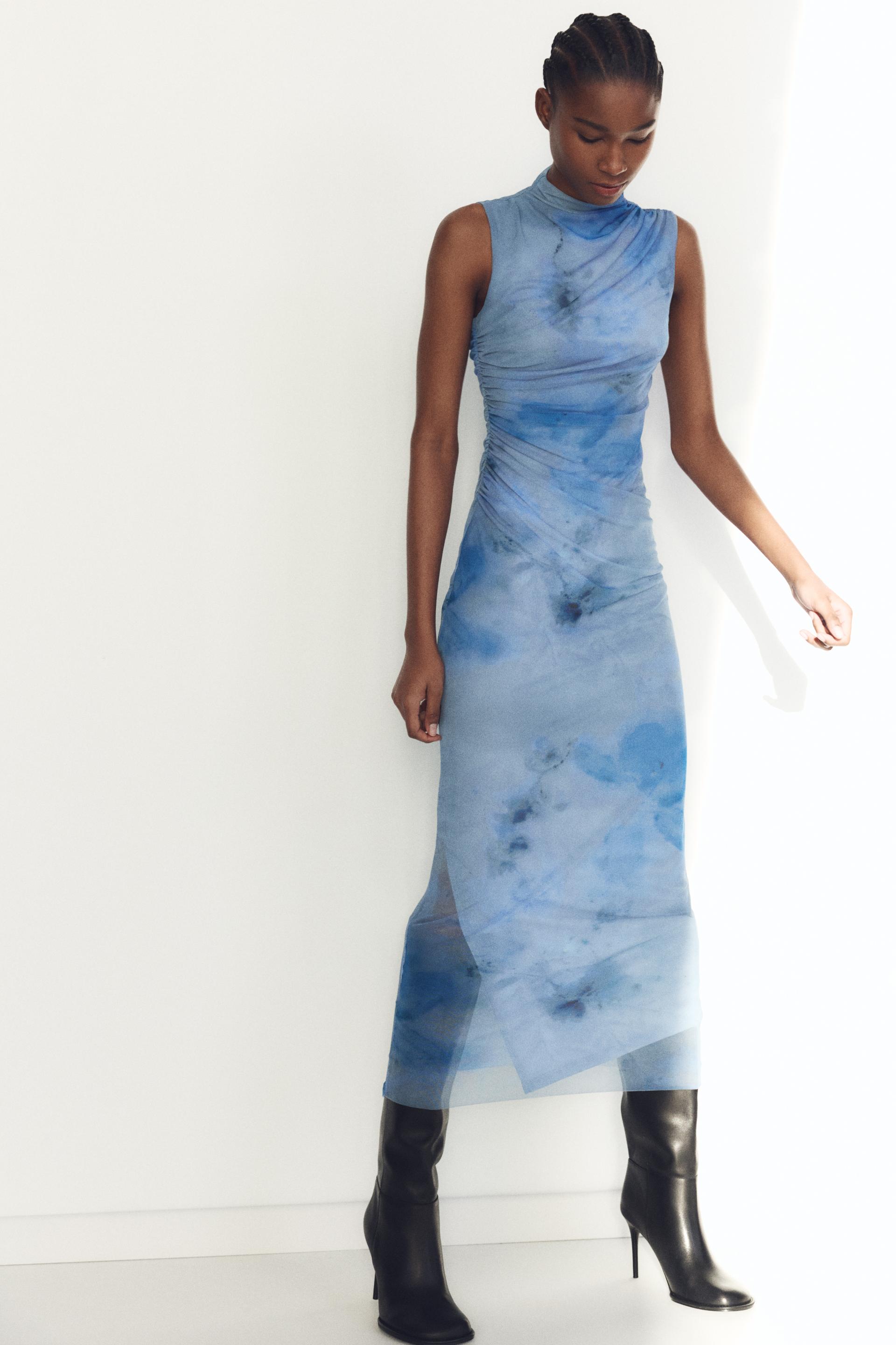 Draped midi dress