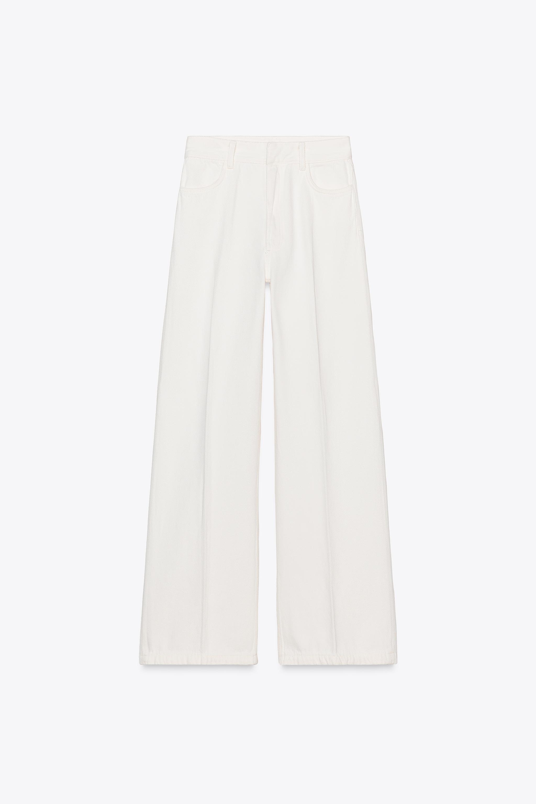 High-waisted wide-leg jeans
