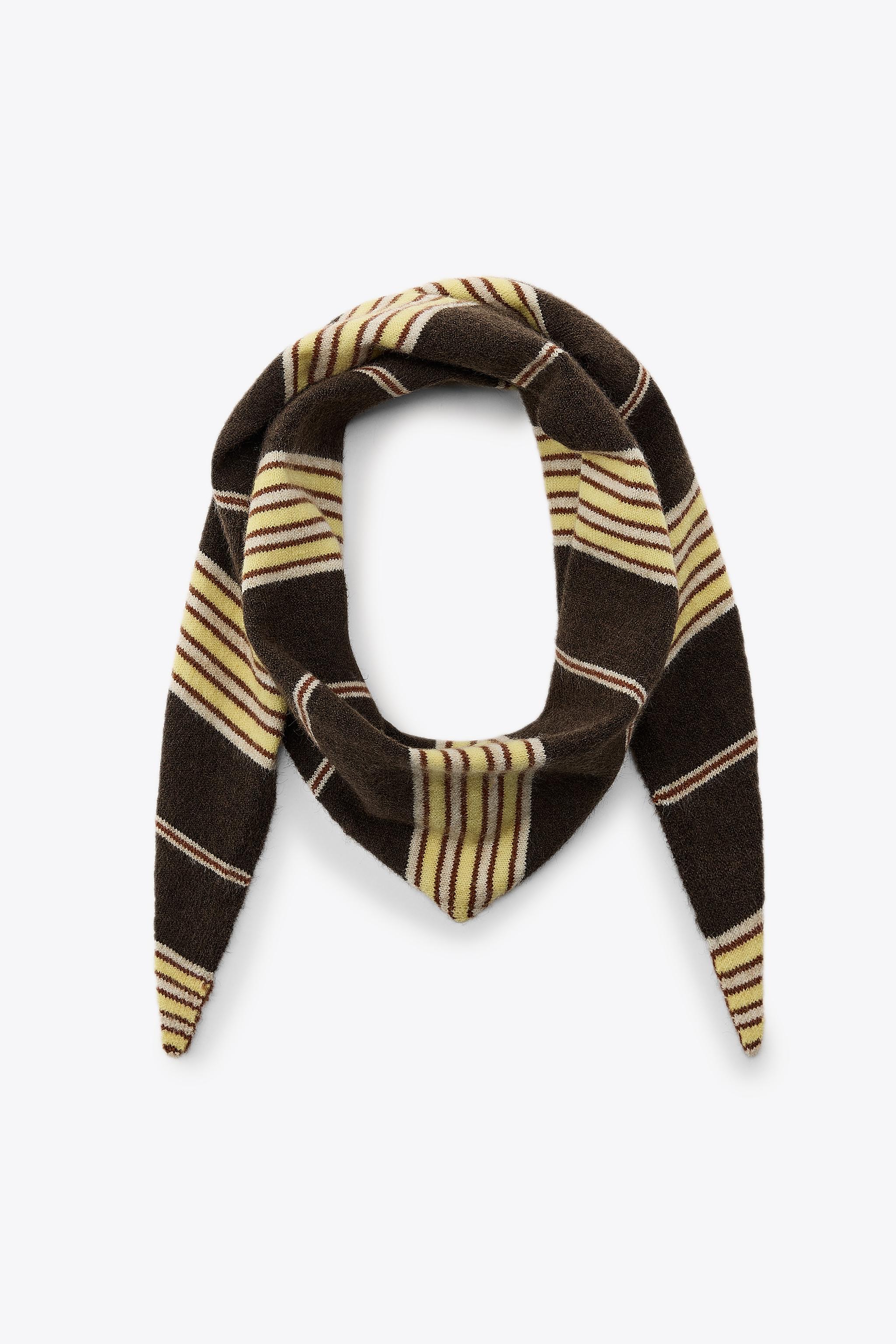 Striped knitted bandana