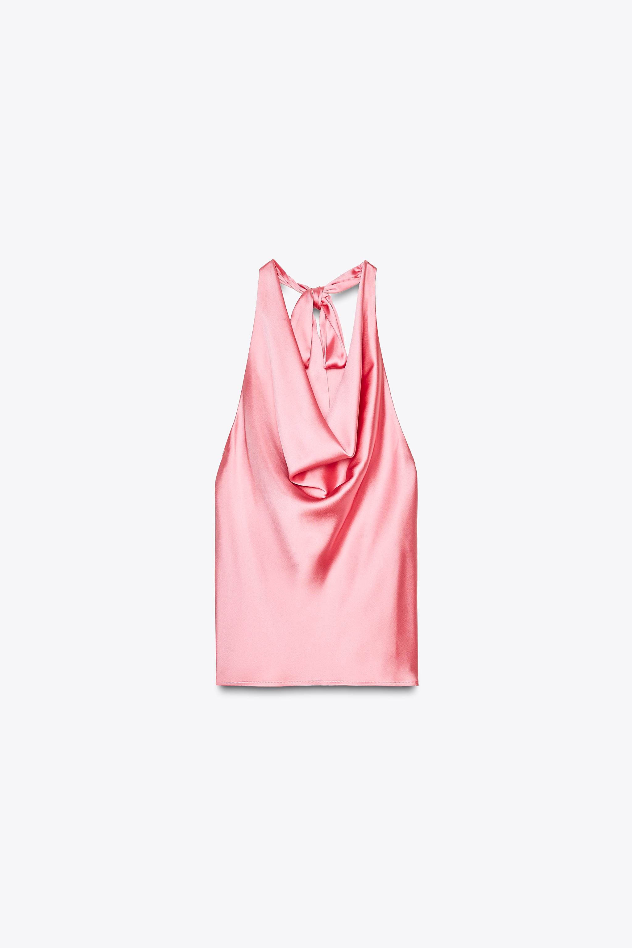 Satin halterneck top