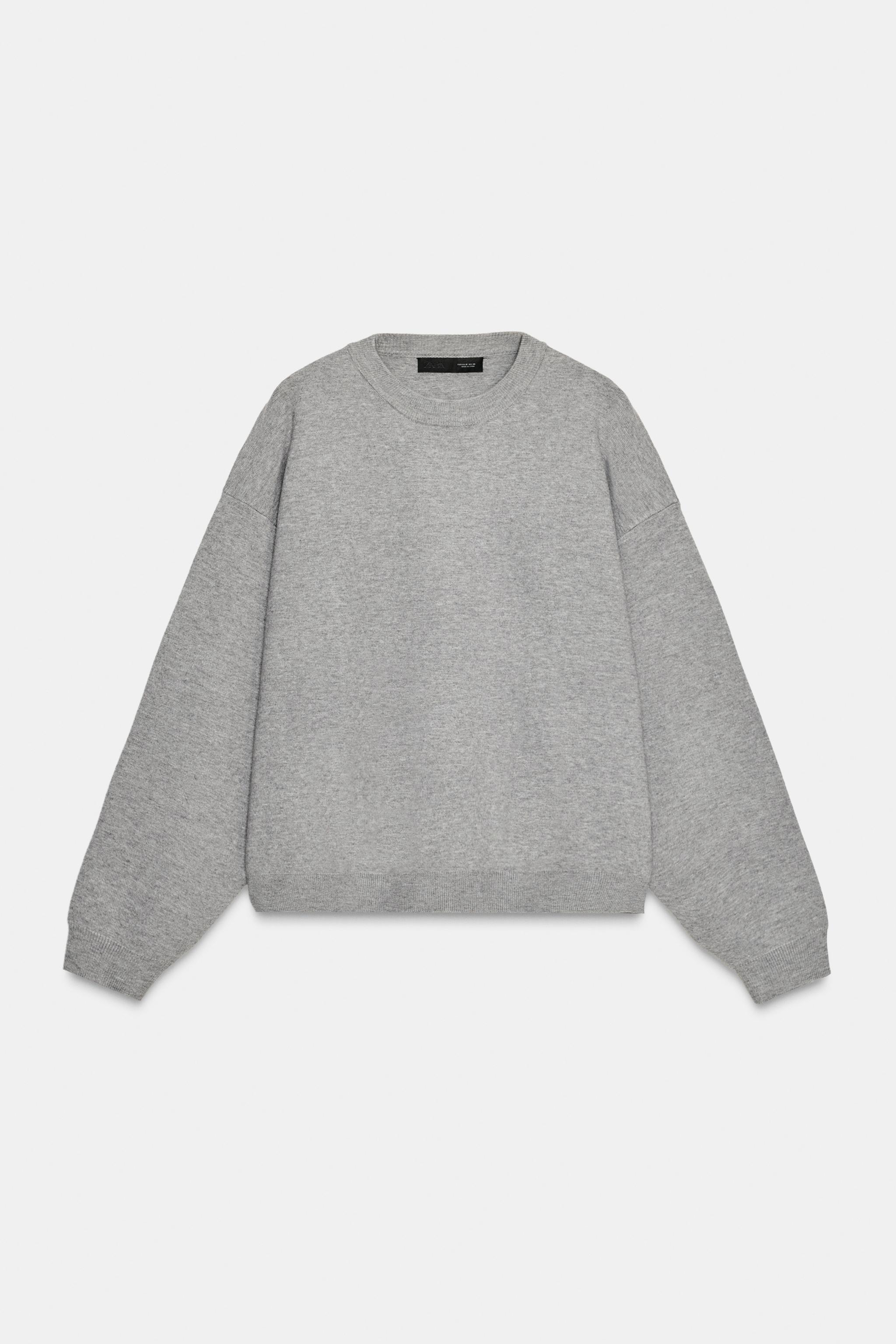 Plain knit sweatshirt