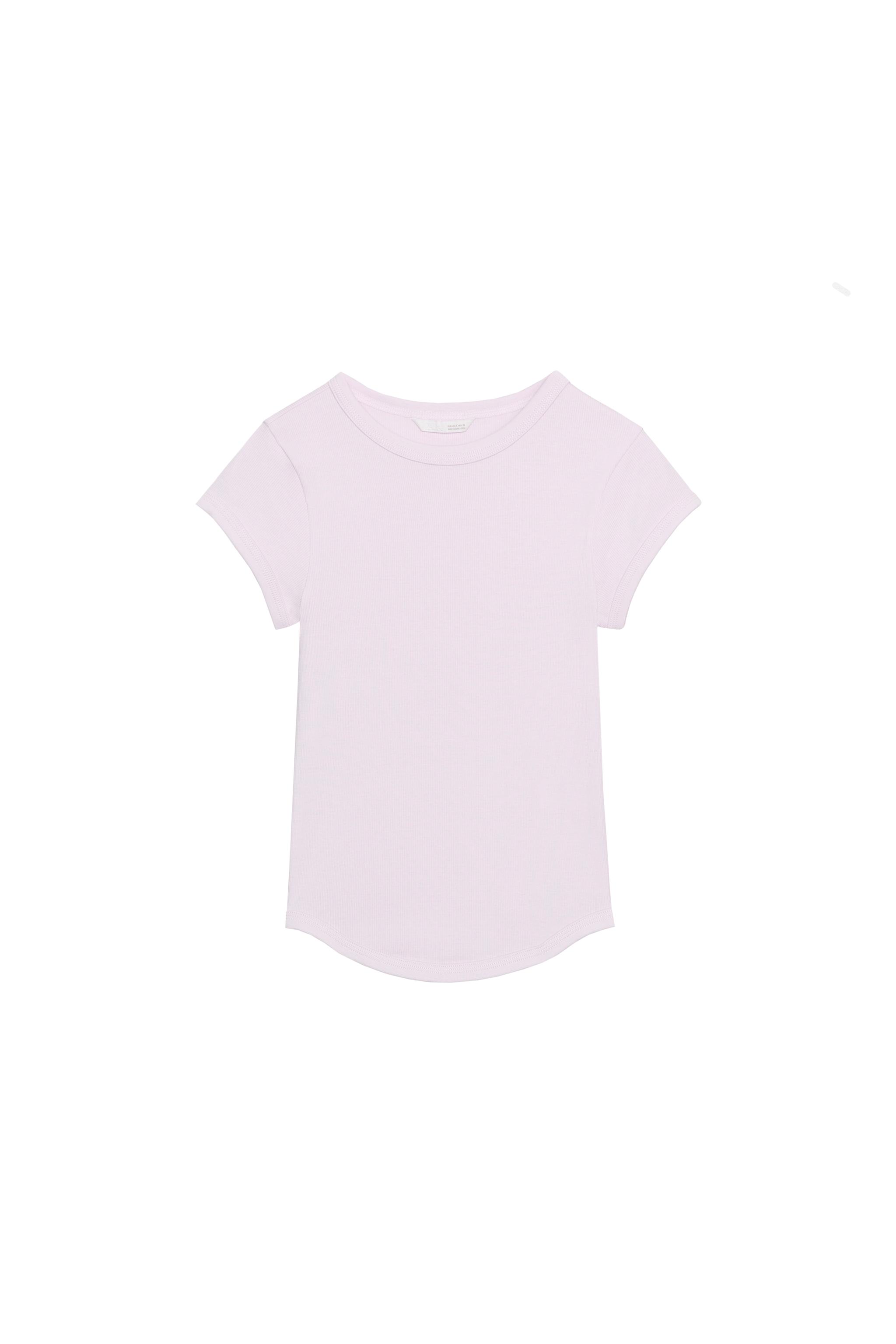 Rib short sleeve T-shirt