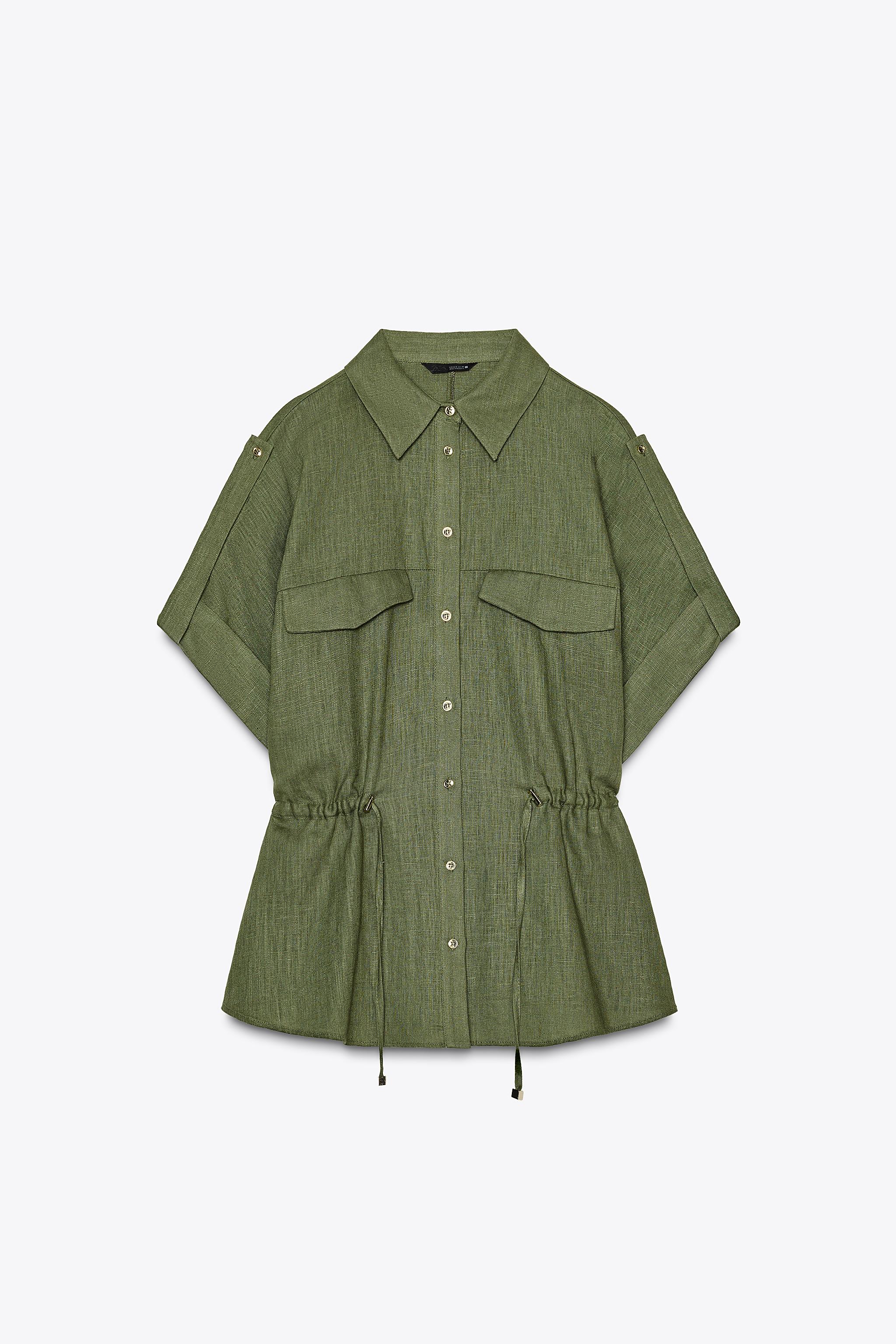 Linen safari shirt