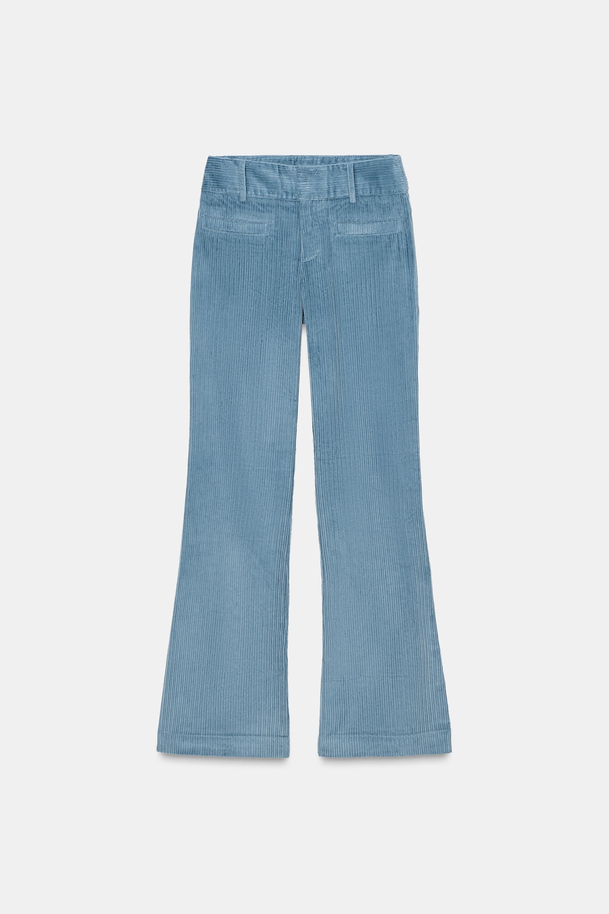 Flared corduroy trousers