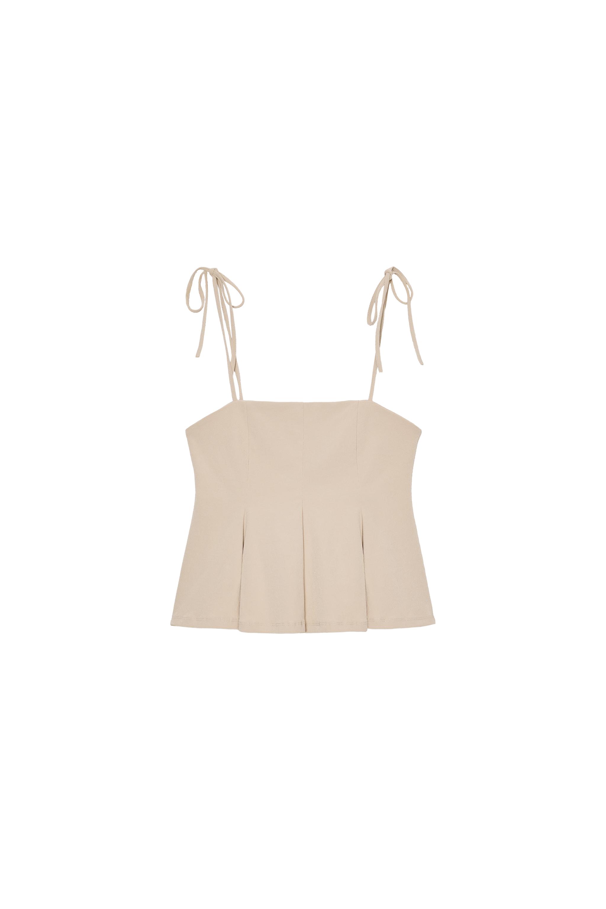 Peplum strap top