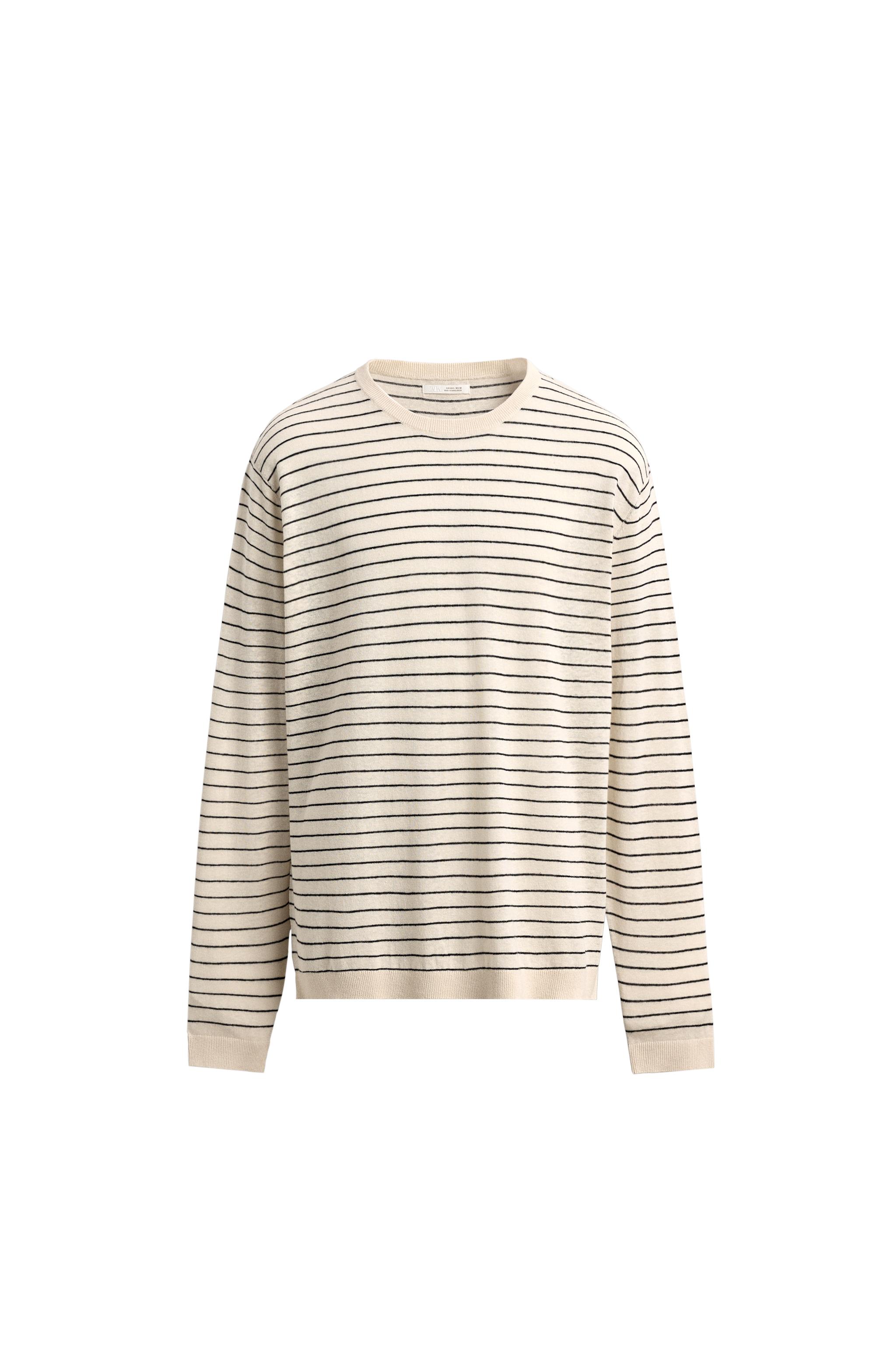 Striped linen sweater