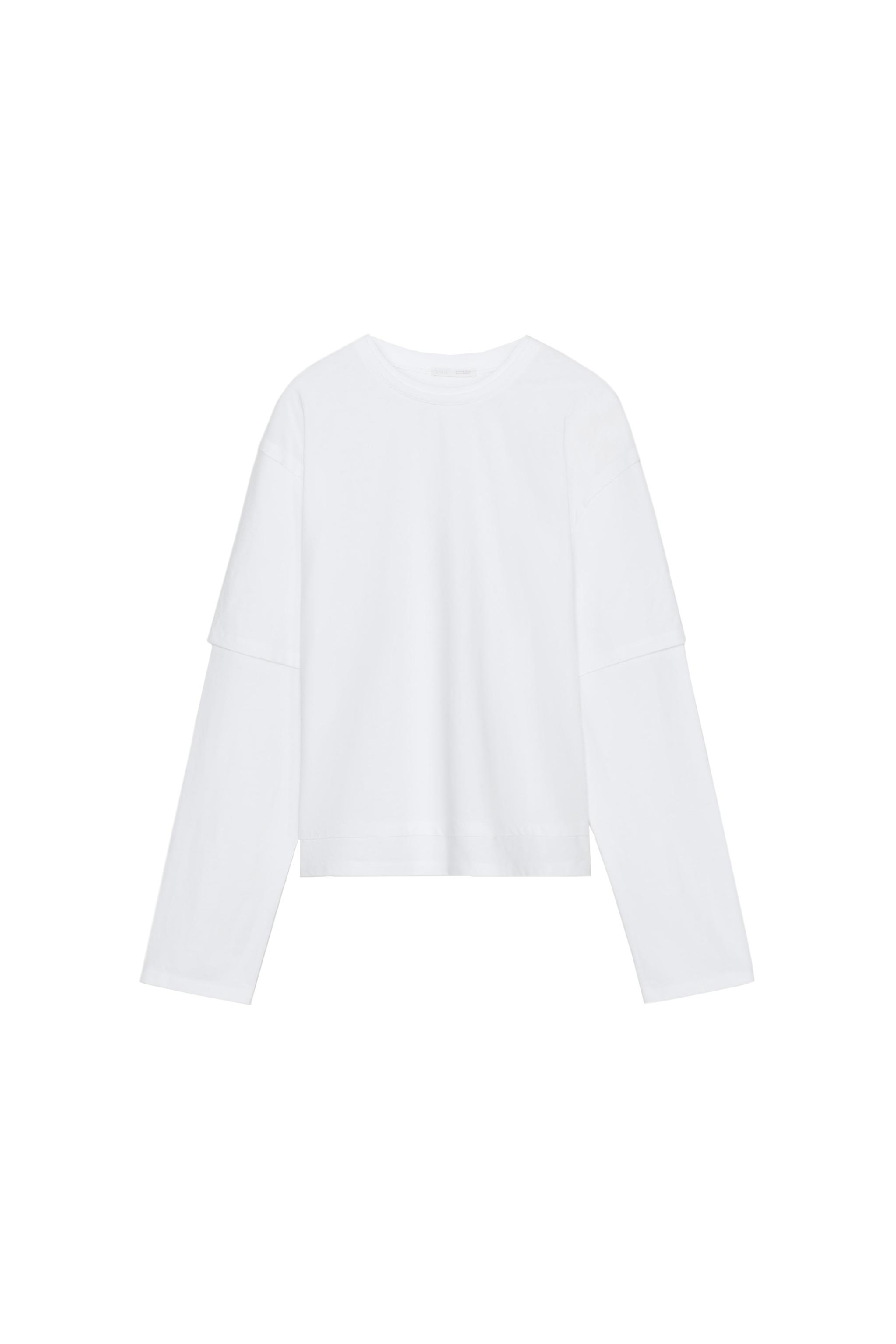 Double sleeve-effect T-shirt