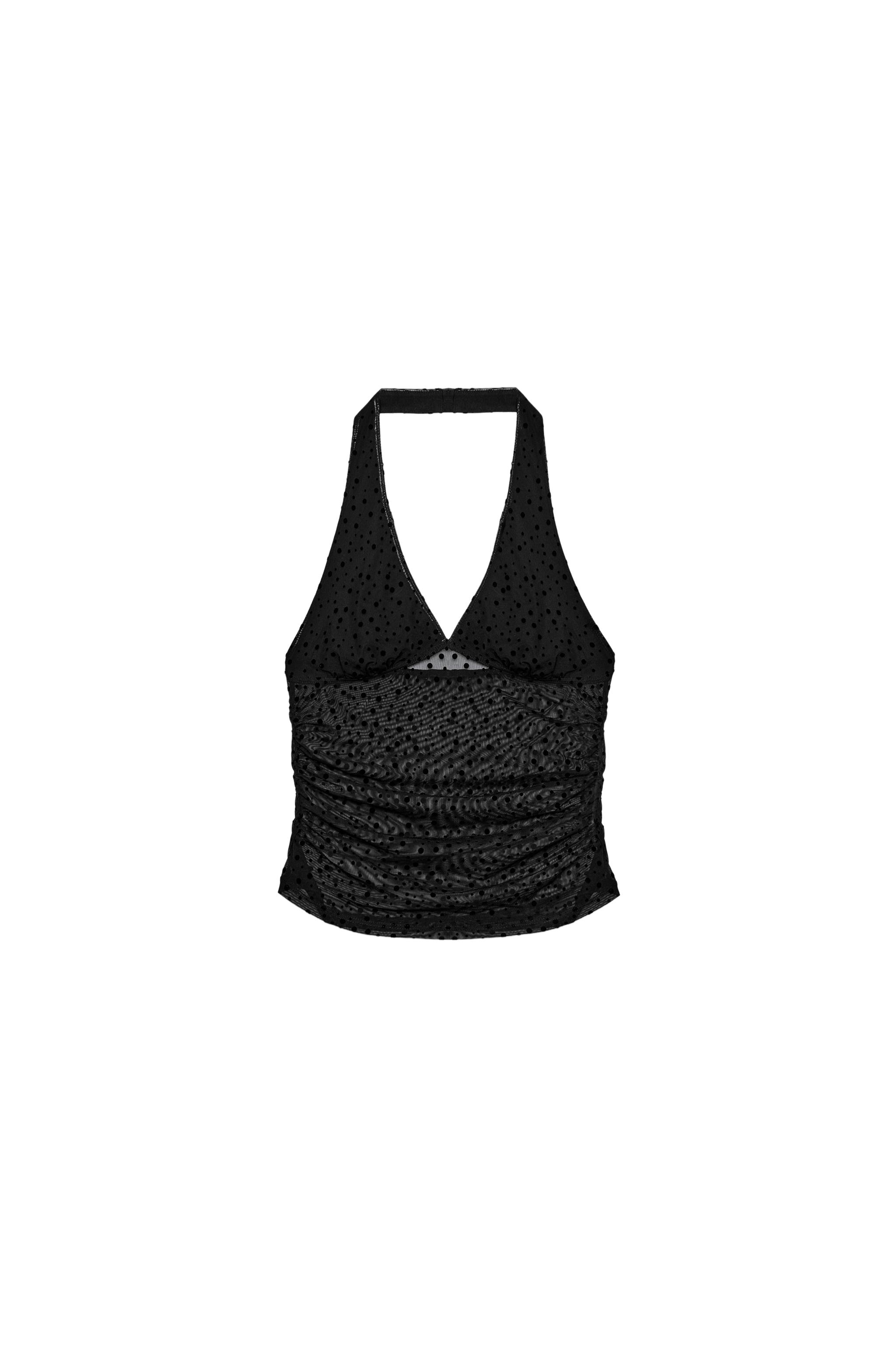 Halterneck plumetis top