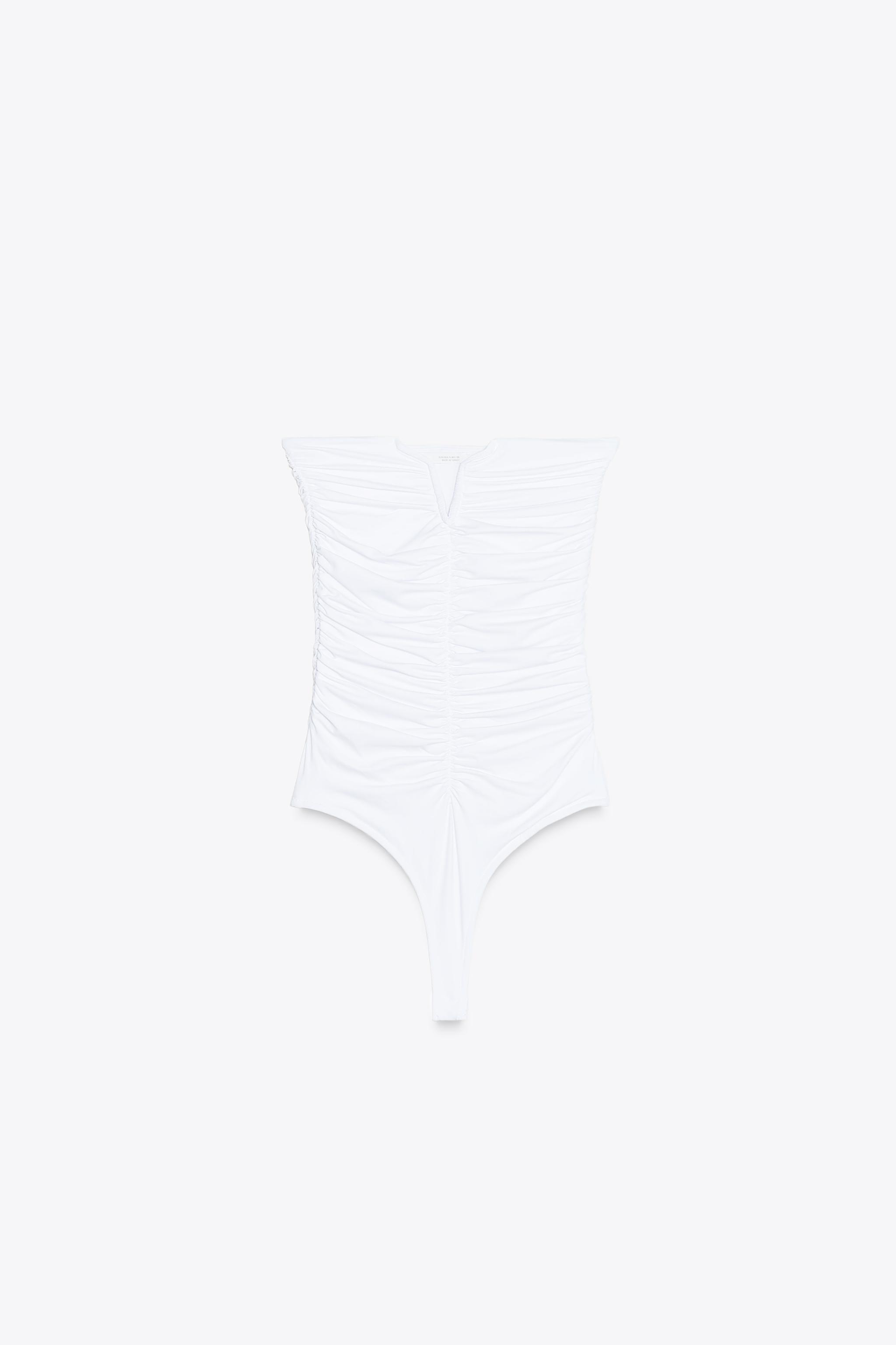 Ruched Polyamide Bodysuit