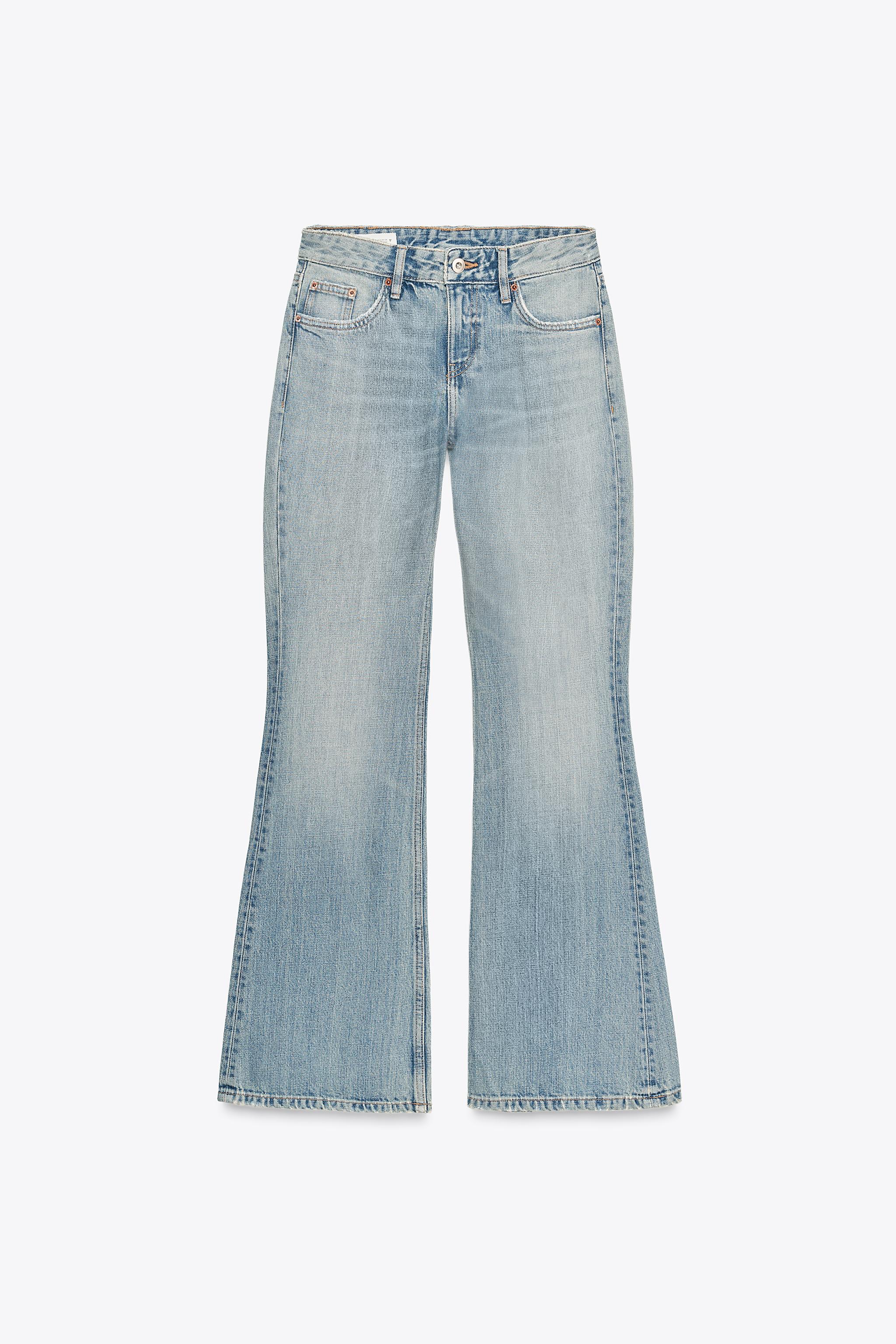 Low-rise flare jeans