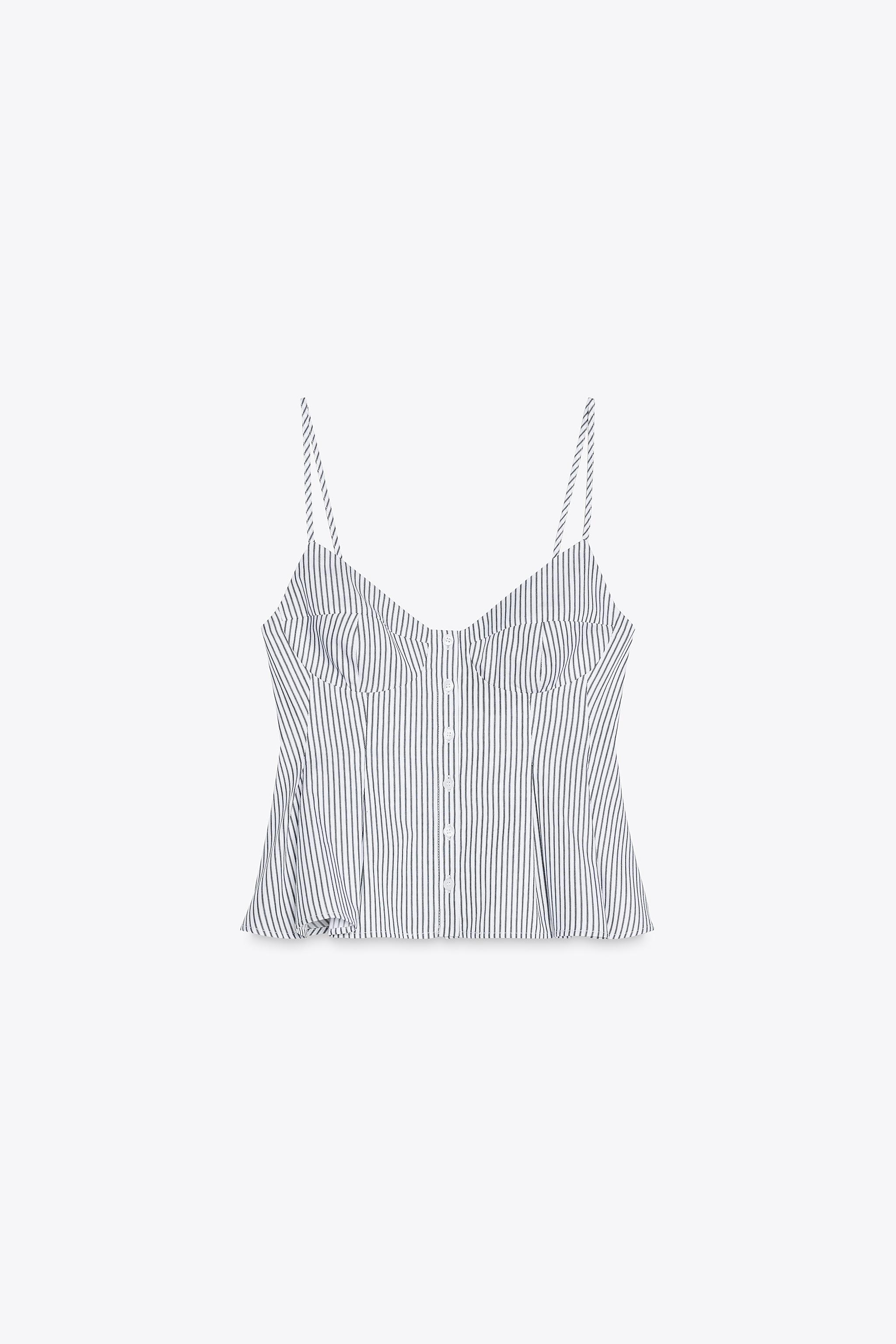 Poplin pleat top