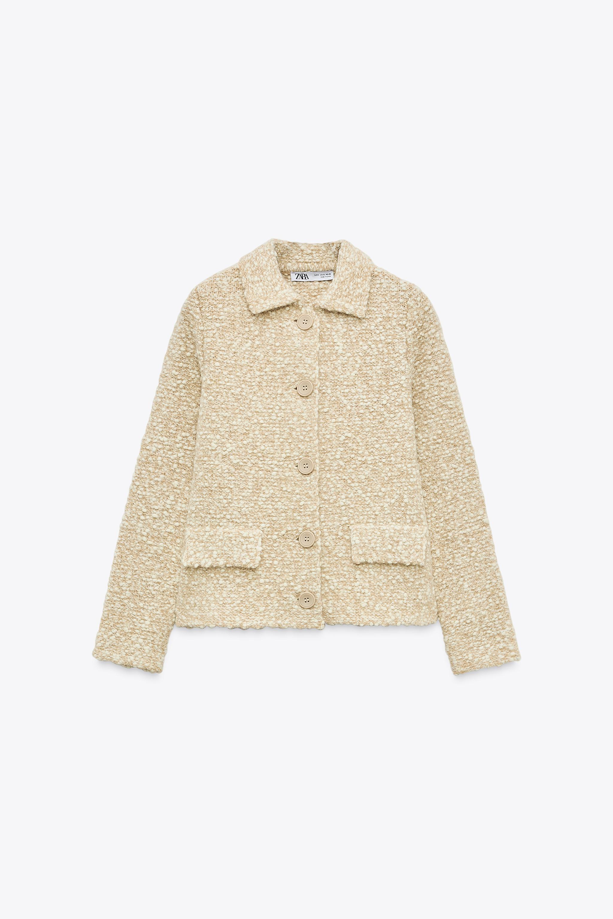 Knitted wool-blend cardigan