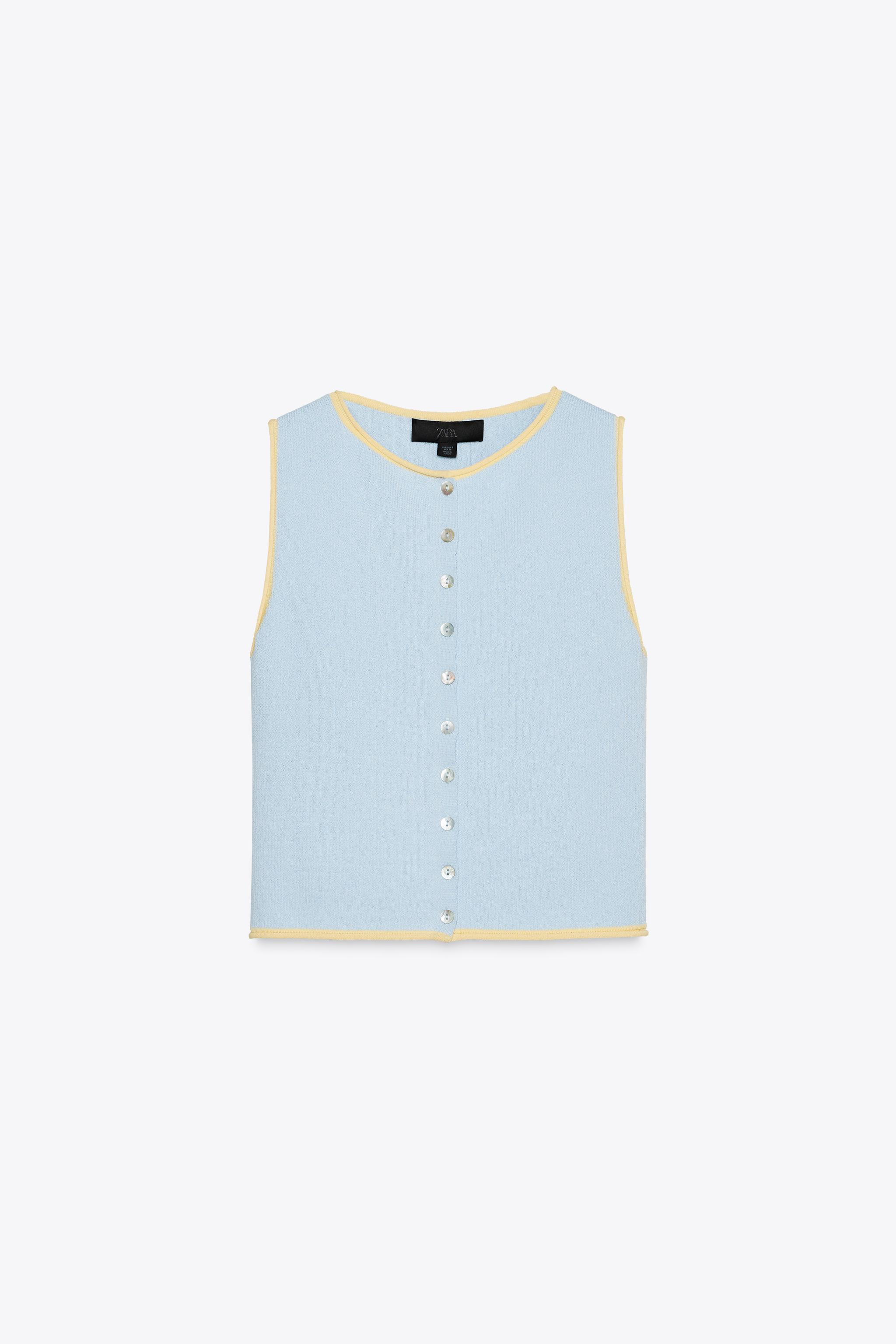 Knitted contrast top