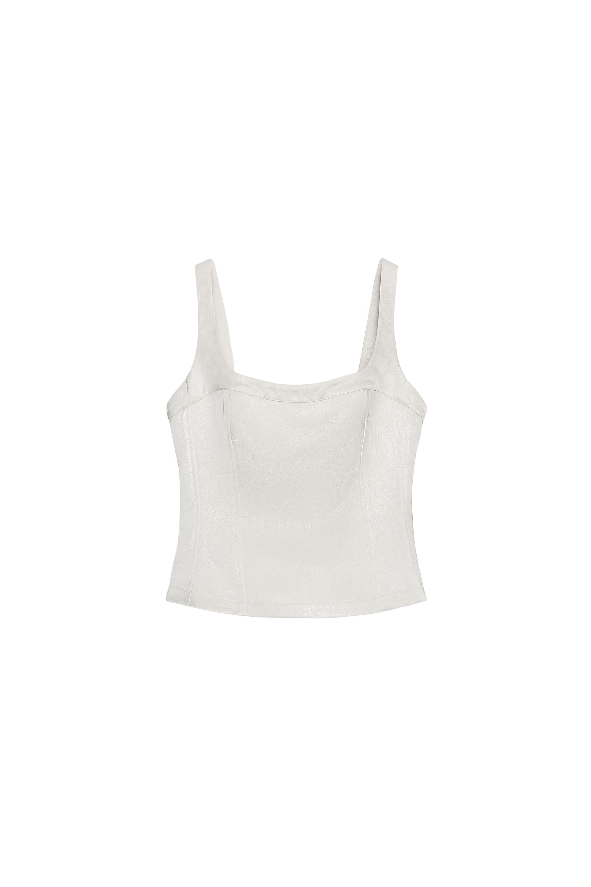 Satin bustier top