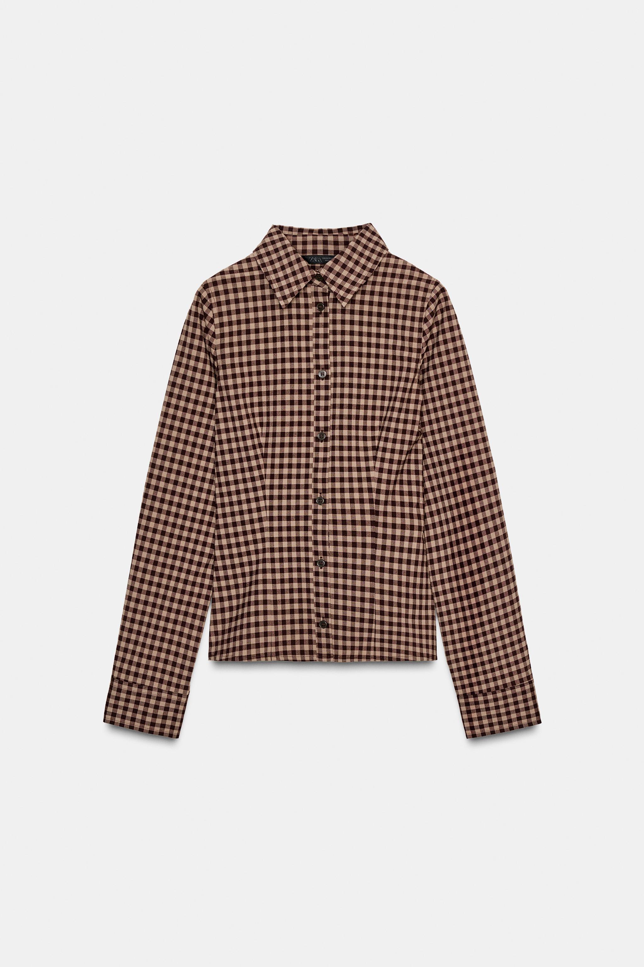 Fitted checked shirt