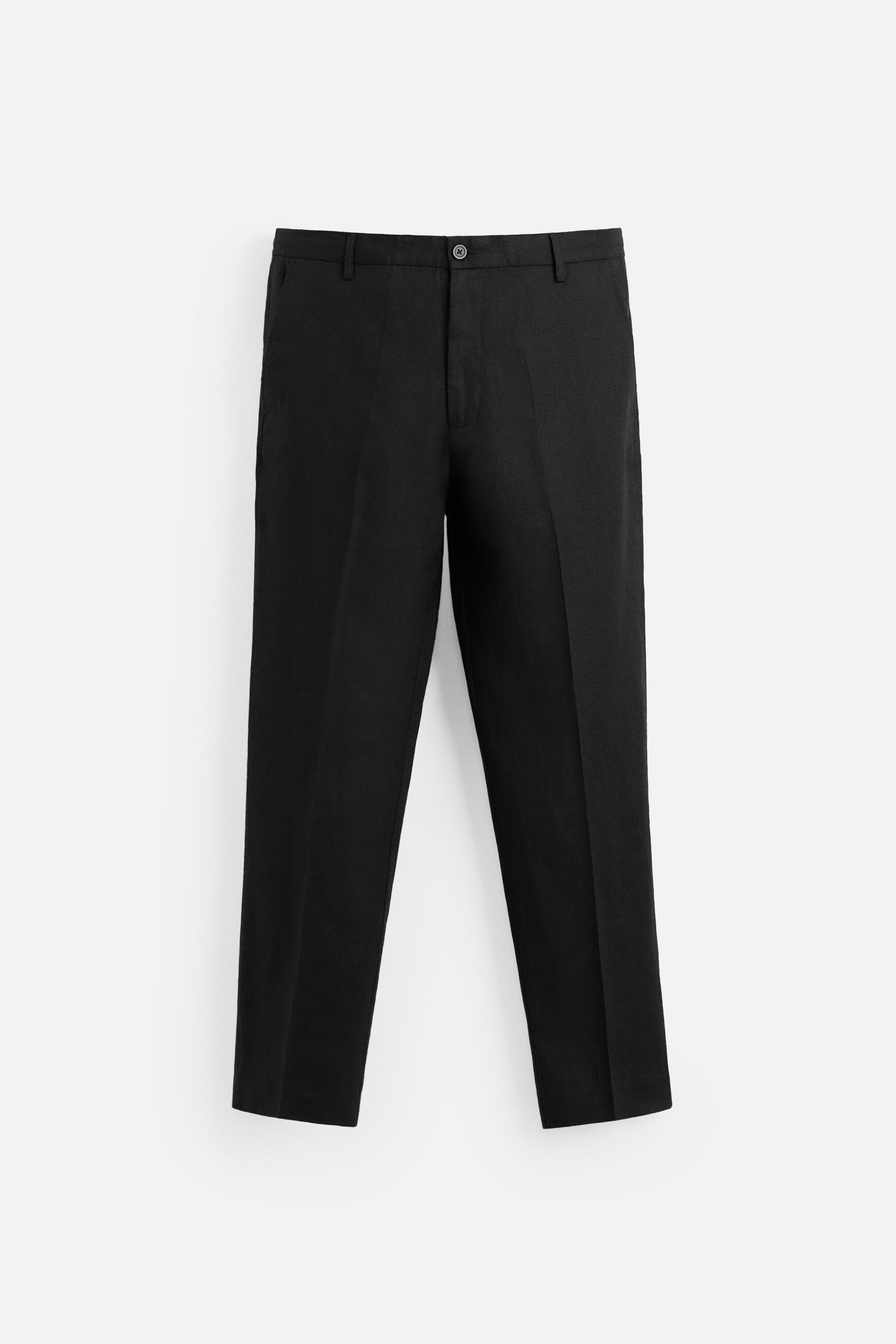 Regular fit linen trousers