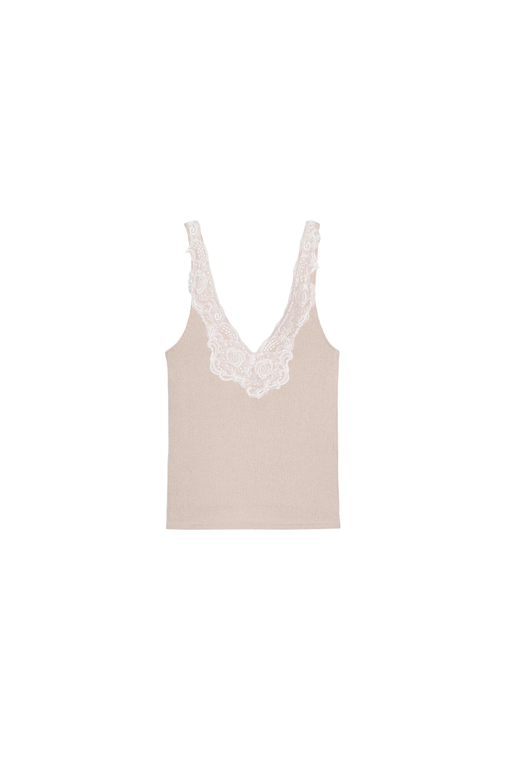 Ribbed lace top