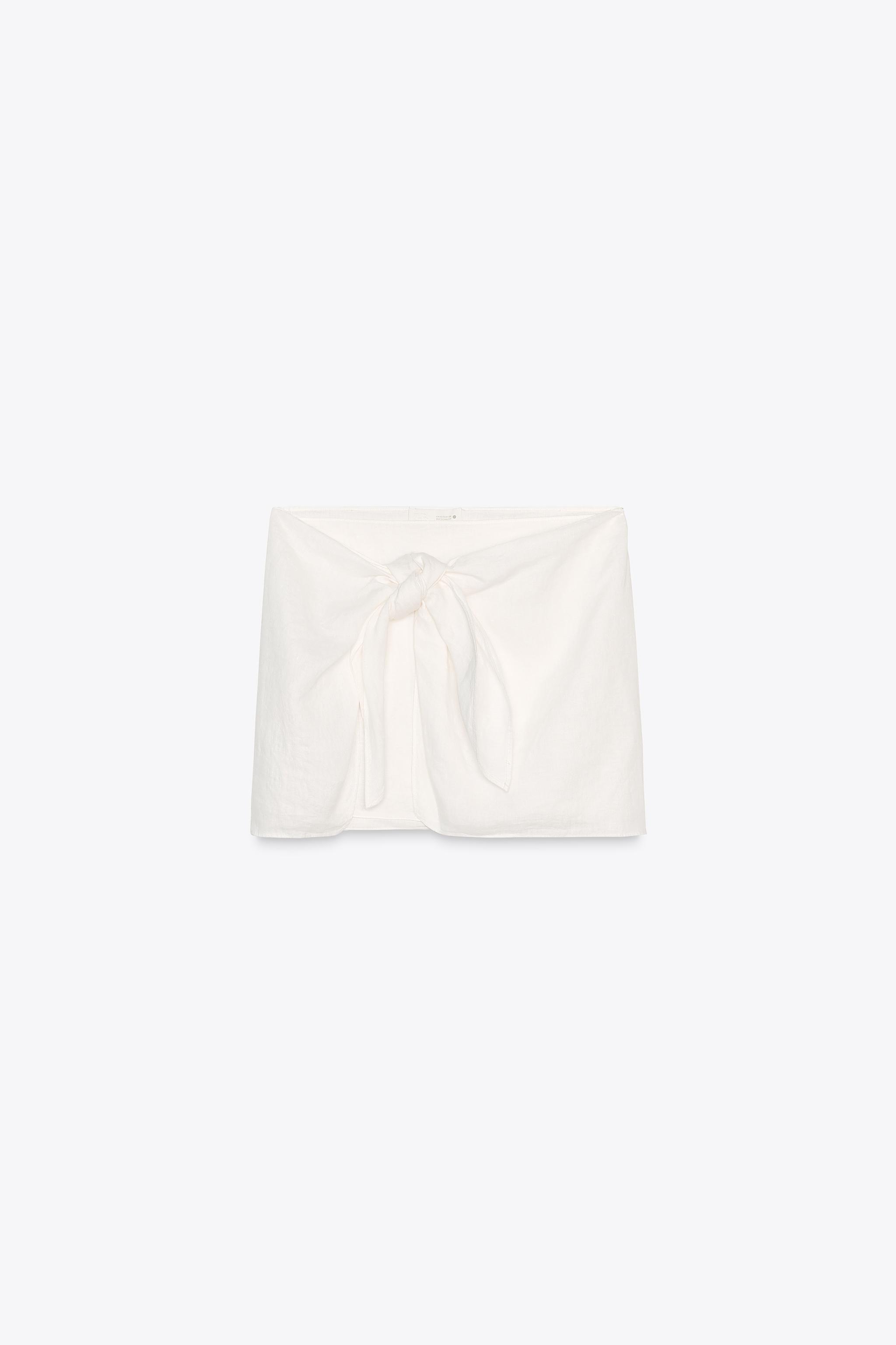Linen short skirt