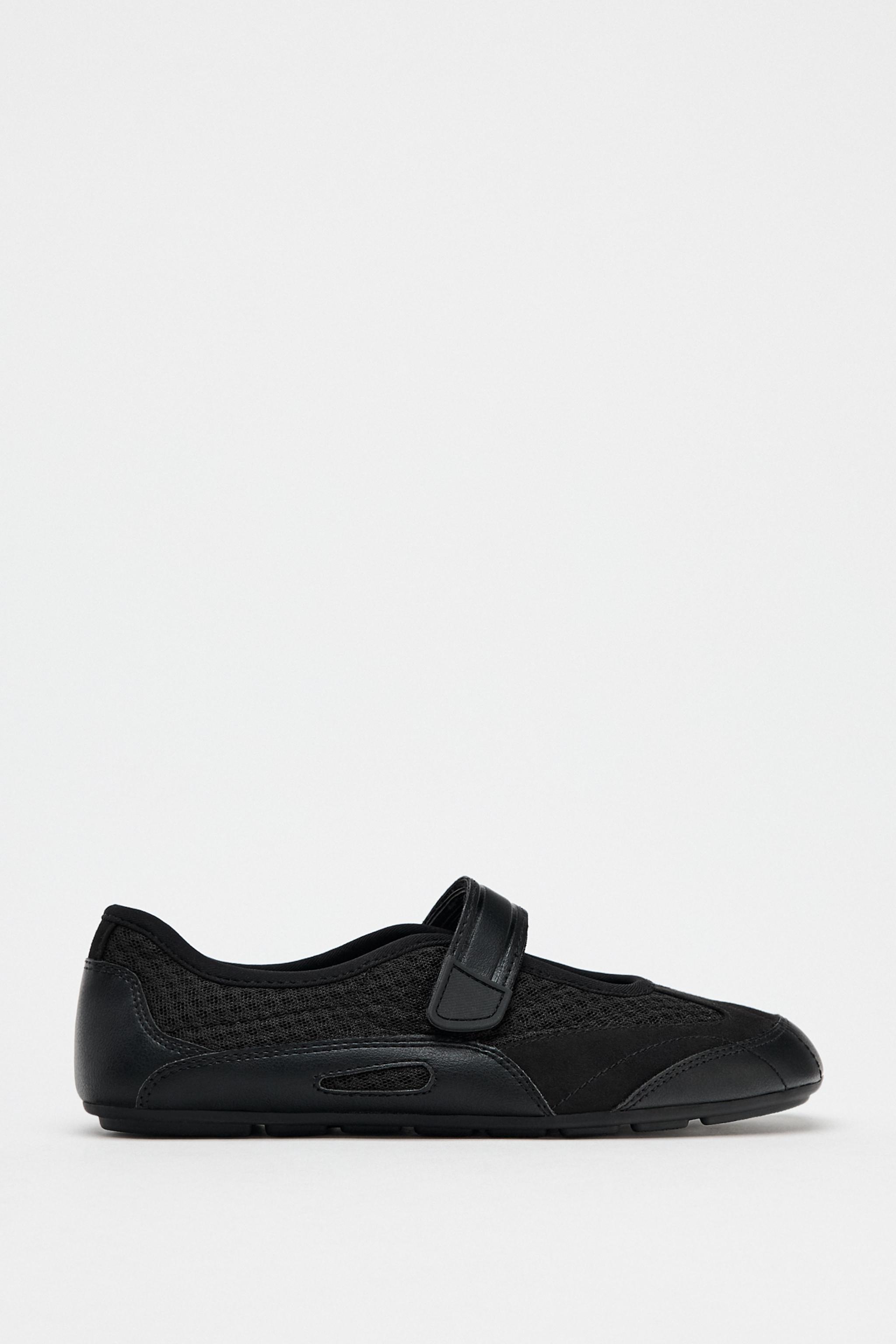 Mesh ballet flats