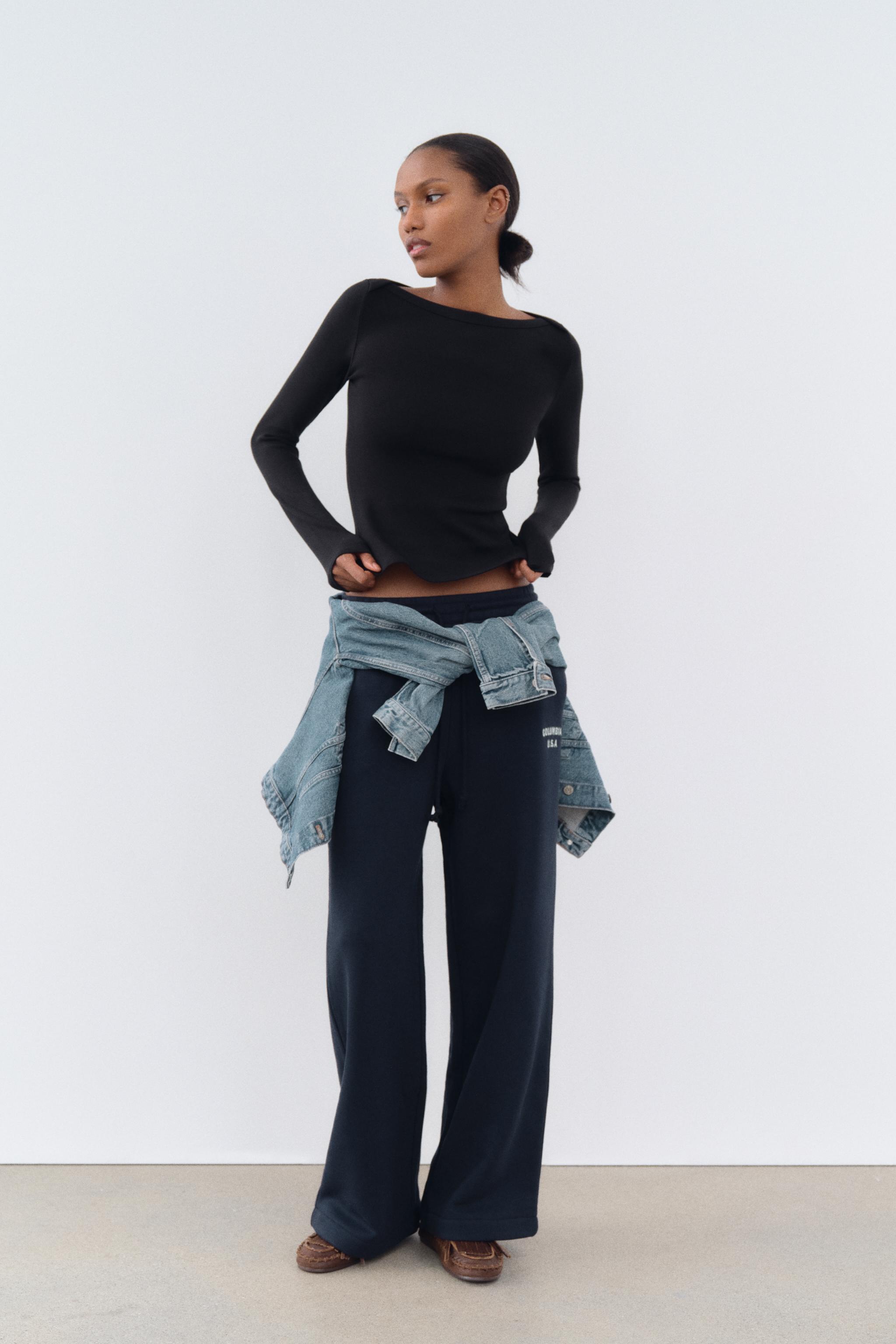 Boat neck rib top